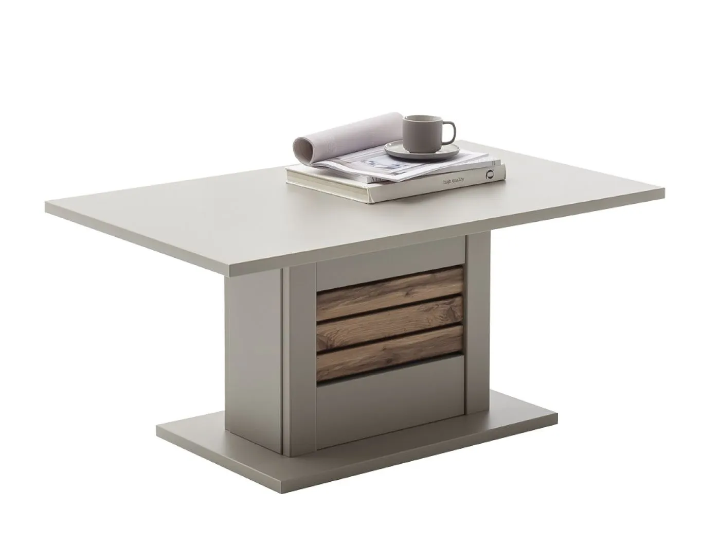 Couchtisch Lüttich | Basalt / Wotan Eiche
