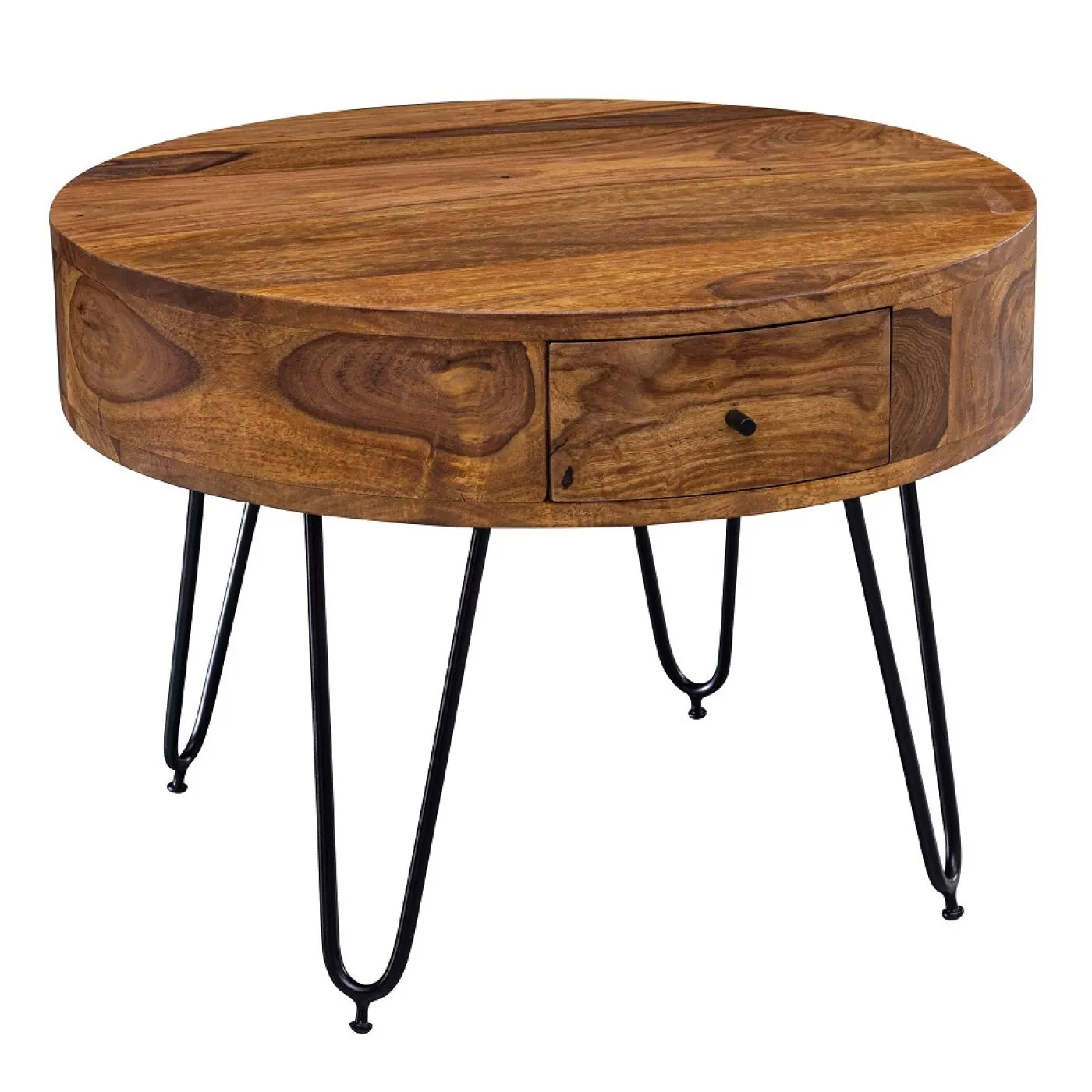 Couchtisch Mito | ∅60 | Sheesham Holz massiv | braun