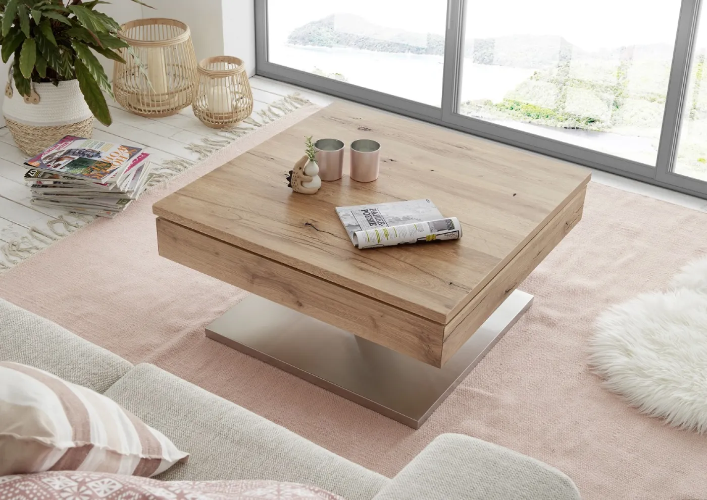 Couchtisch Monrovia | Asteiche | 75x75 | Eichefarben