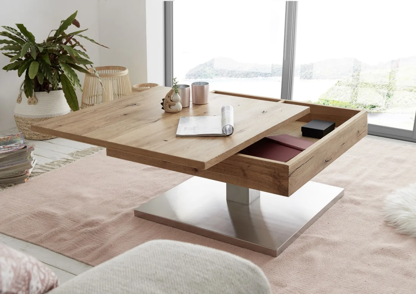 Couchtisch Monrovia | Asteiche | 75x75 | Eichefarben