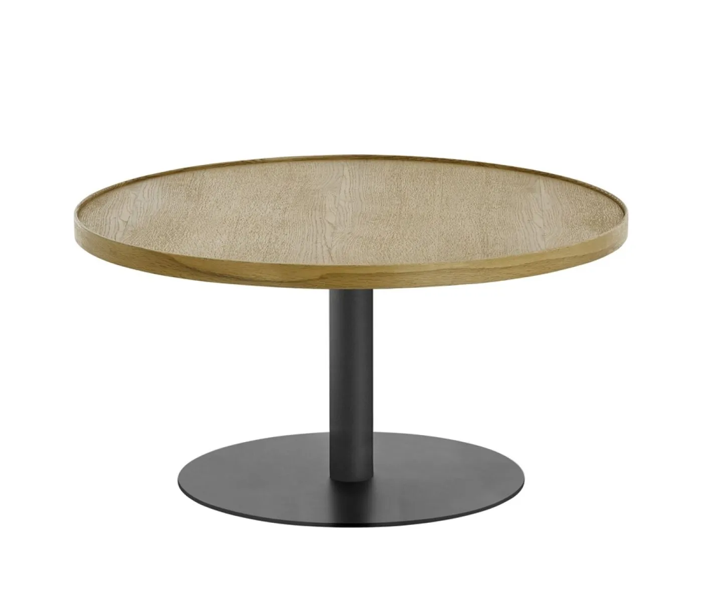 Couchtisch Monteverde | rund | Ø60 | Eiche / schwarz | 60 x 40 cm