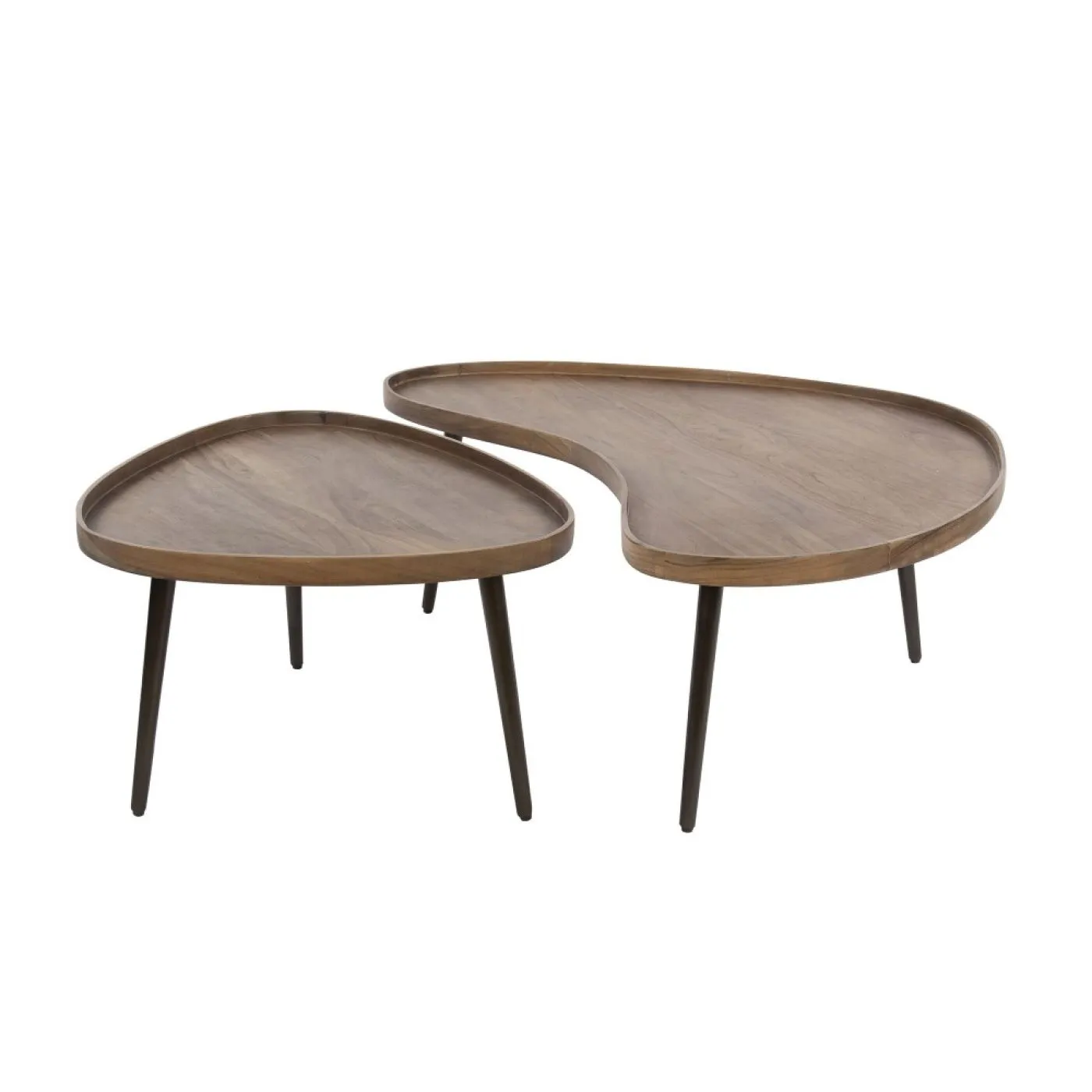 Couchtisch Set Galia 2-teilig | Akazie massiv | braun