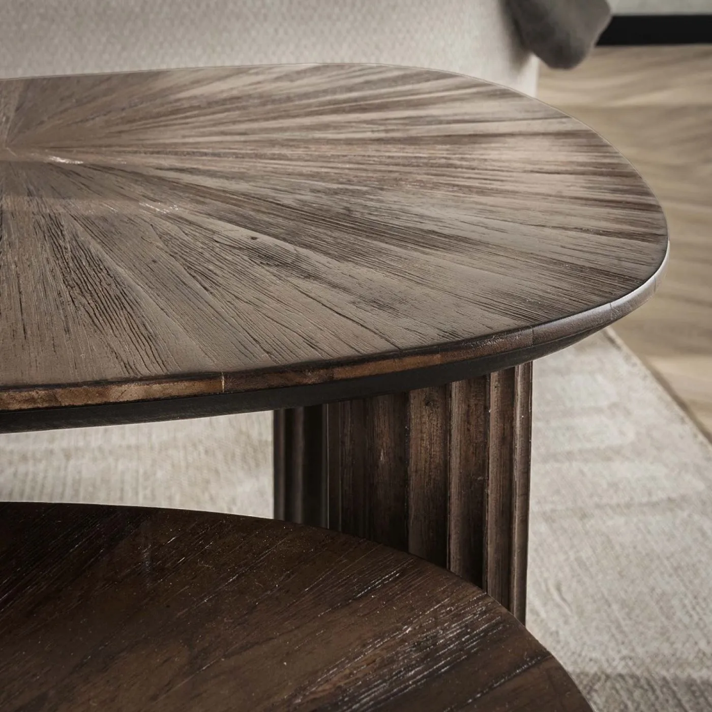 Couchtisch Set Naru | viereckig | 2-teilig | Teakholz massiv | Espresso