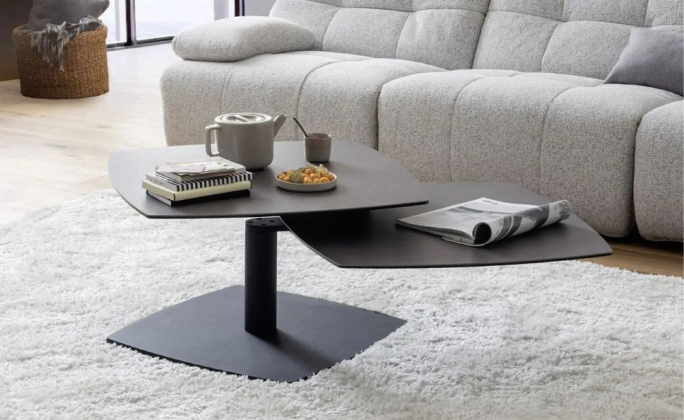 Couchtisch Susaki | anthrazit / schwarz | drehbar