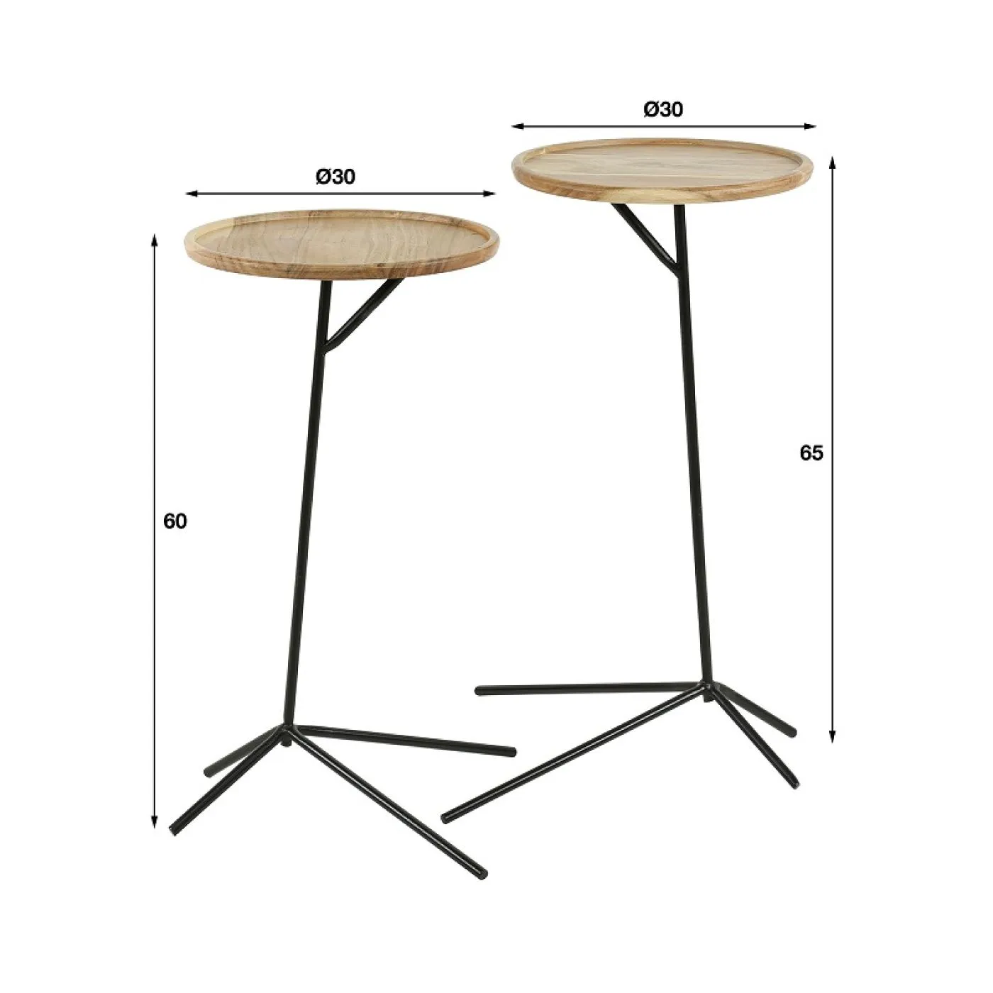 Couchtischset Gala | 2-teilig | Akazie massiv | naturell
