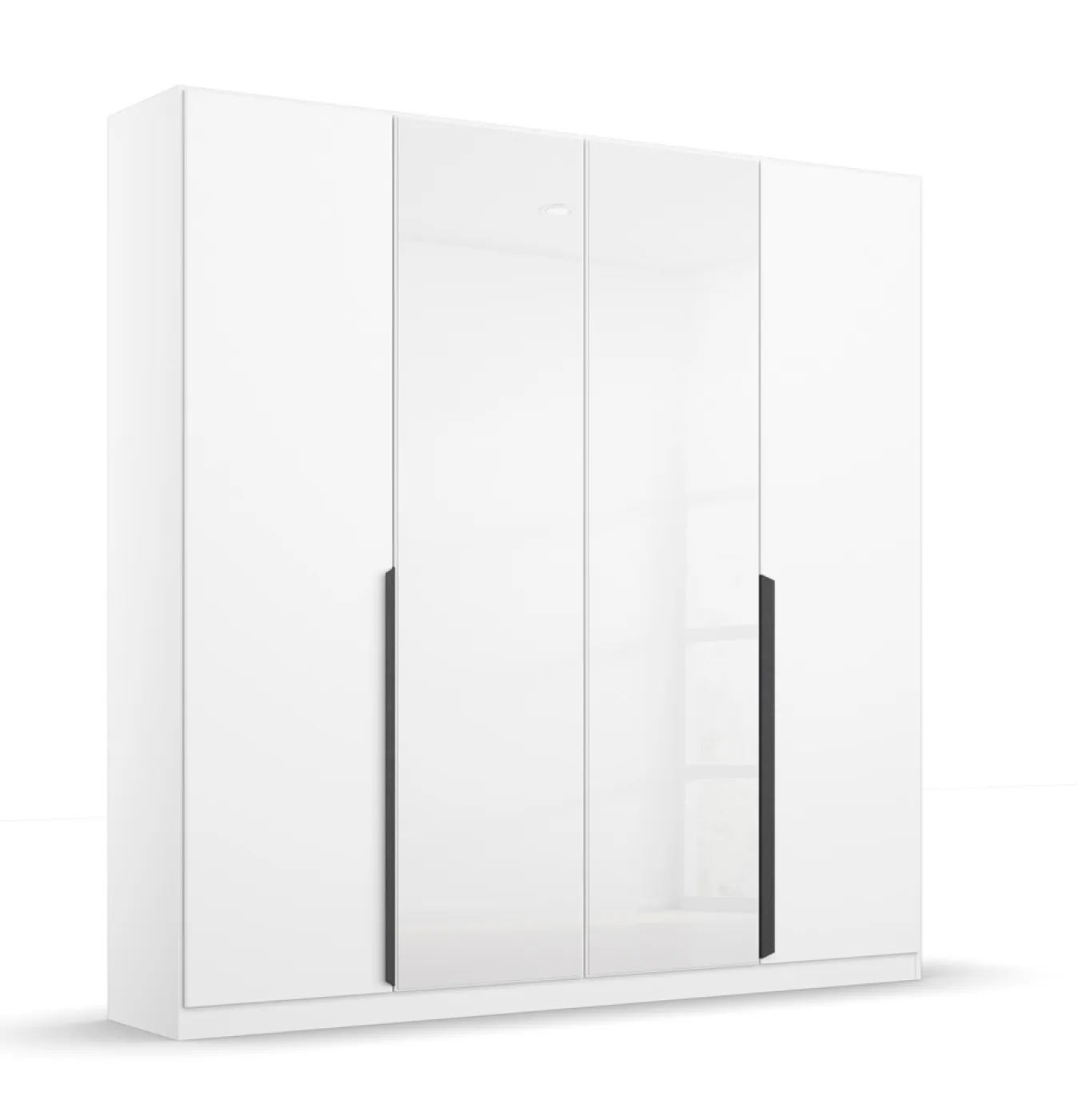 Drehtürenschrank Artemis | mit Glastüren | alpinweiß / weiß | 181 x 210 x 54 cm