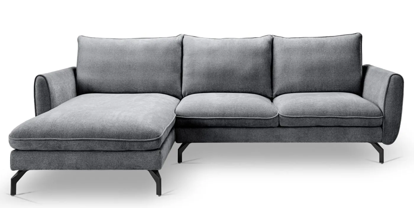 Ecksofa Toronto L-Form links | 259cm | Webstoff | grau