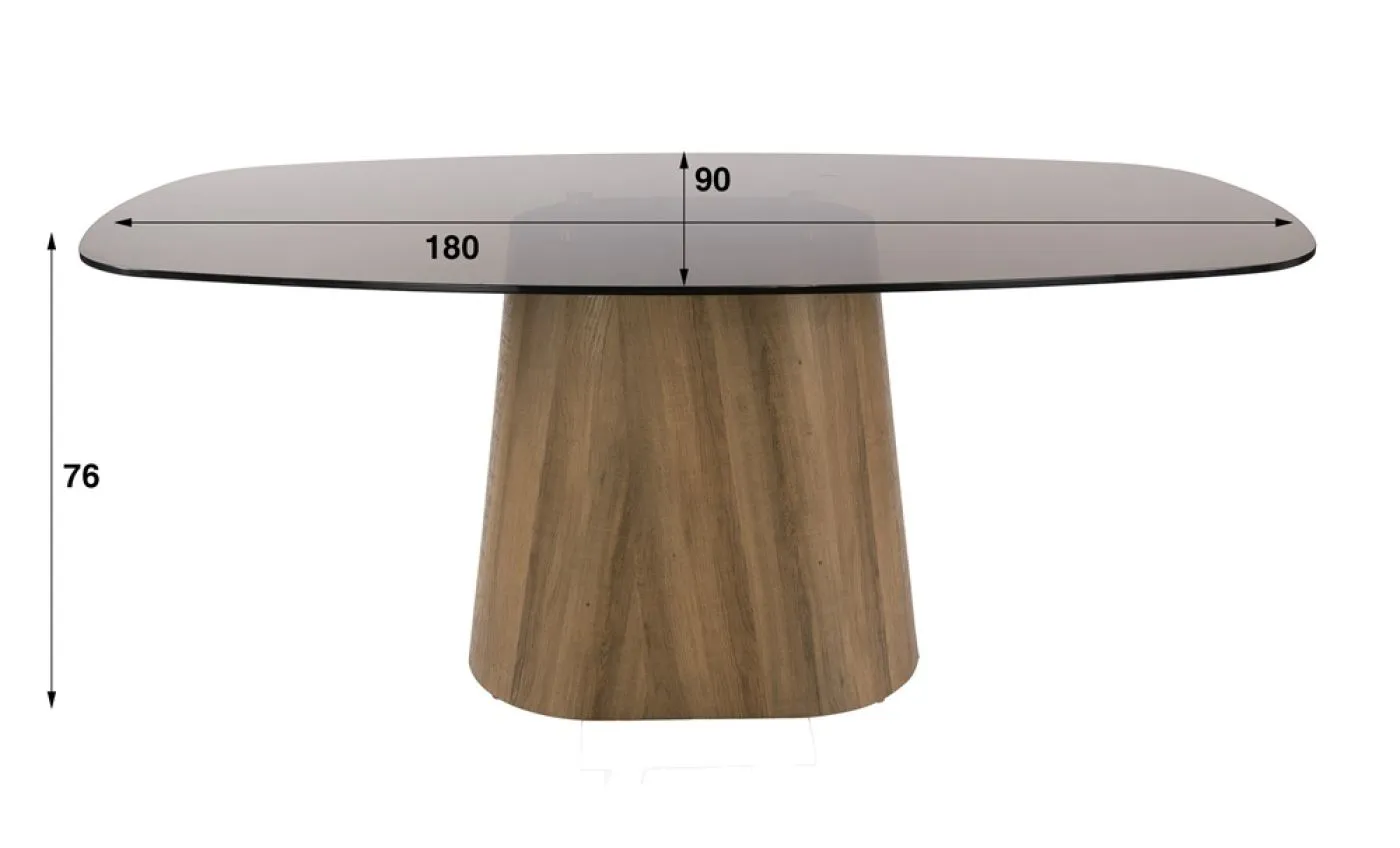 Esstich Shades dänisch oval | 180/215cm | Glas | Bronze | verschiedene Größen