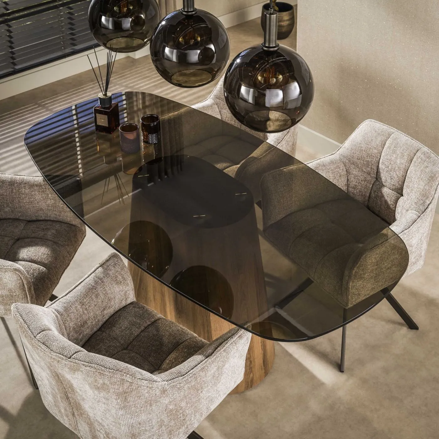 Esstich Shades dänisch oval | 180 | Glas | Bronze