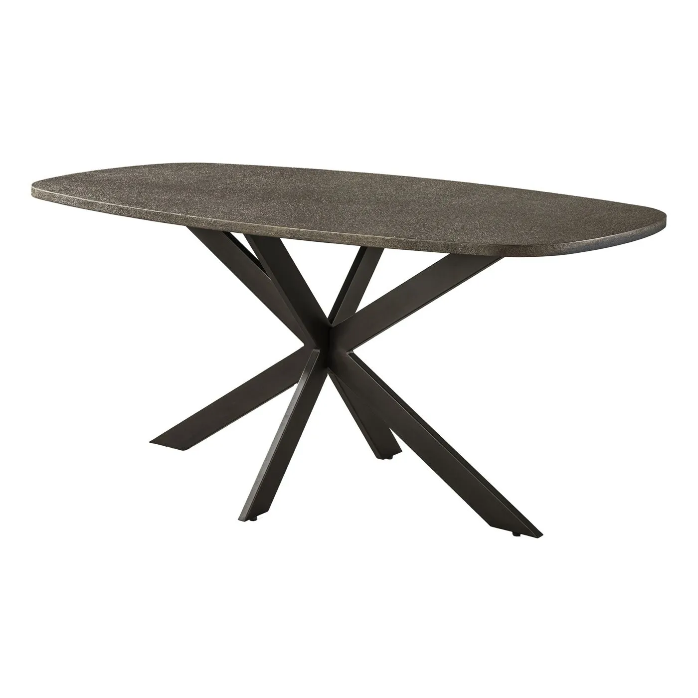 Esstisch Alur | dänisch Oval | 180 cm | Metallic-Optik