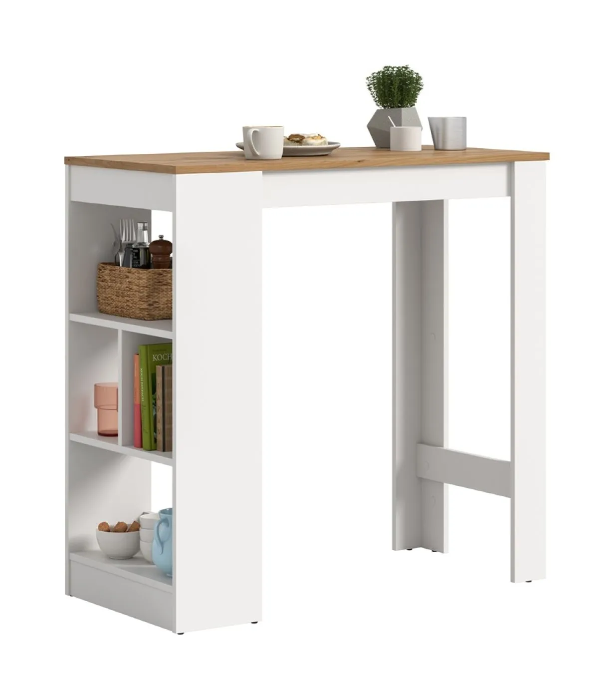Esstisch Bartisch Urban | weiß / Authentic Oak