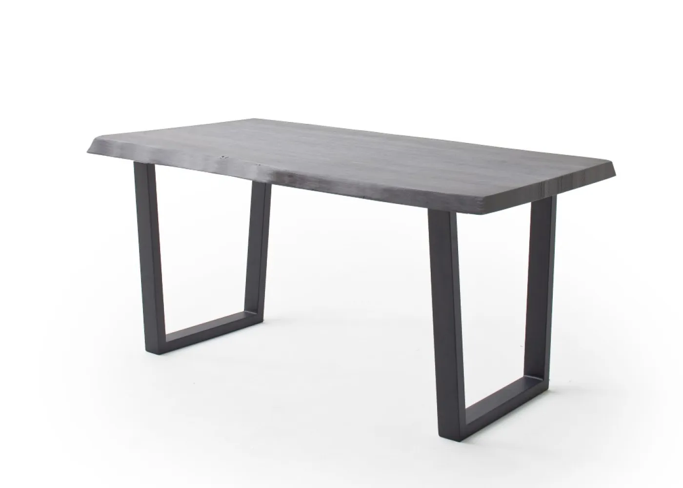 Esstisch Calabria | Akazie massiv | T-Gestell | grau / anthrazit | 200 x 100 -Tischplatte 5,5 cm