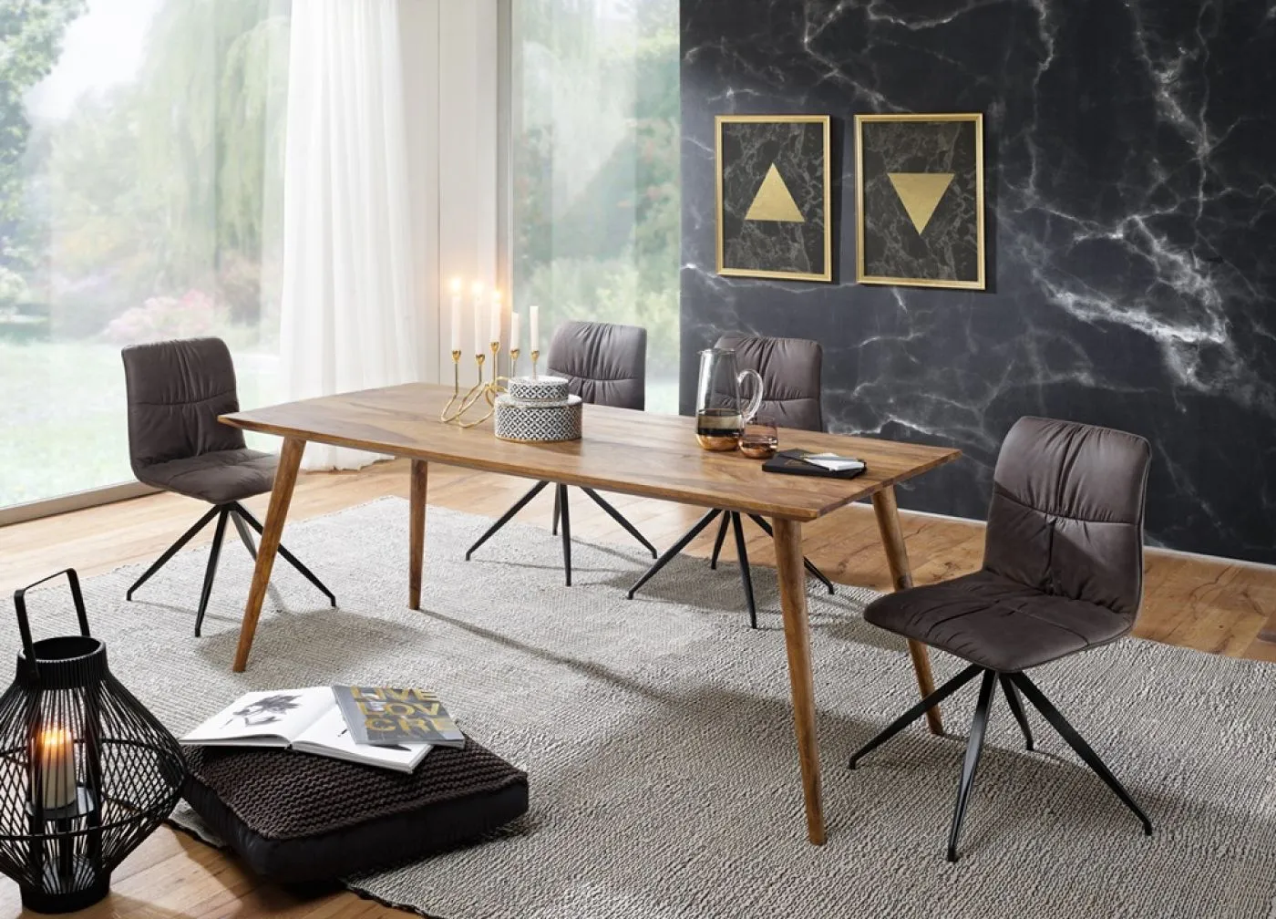 Esstisch Elias | 120x60 | Sheesham Holz massiv | dunkelbraun