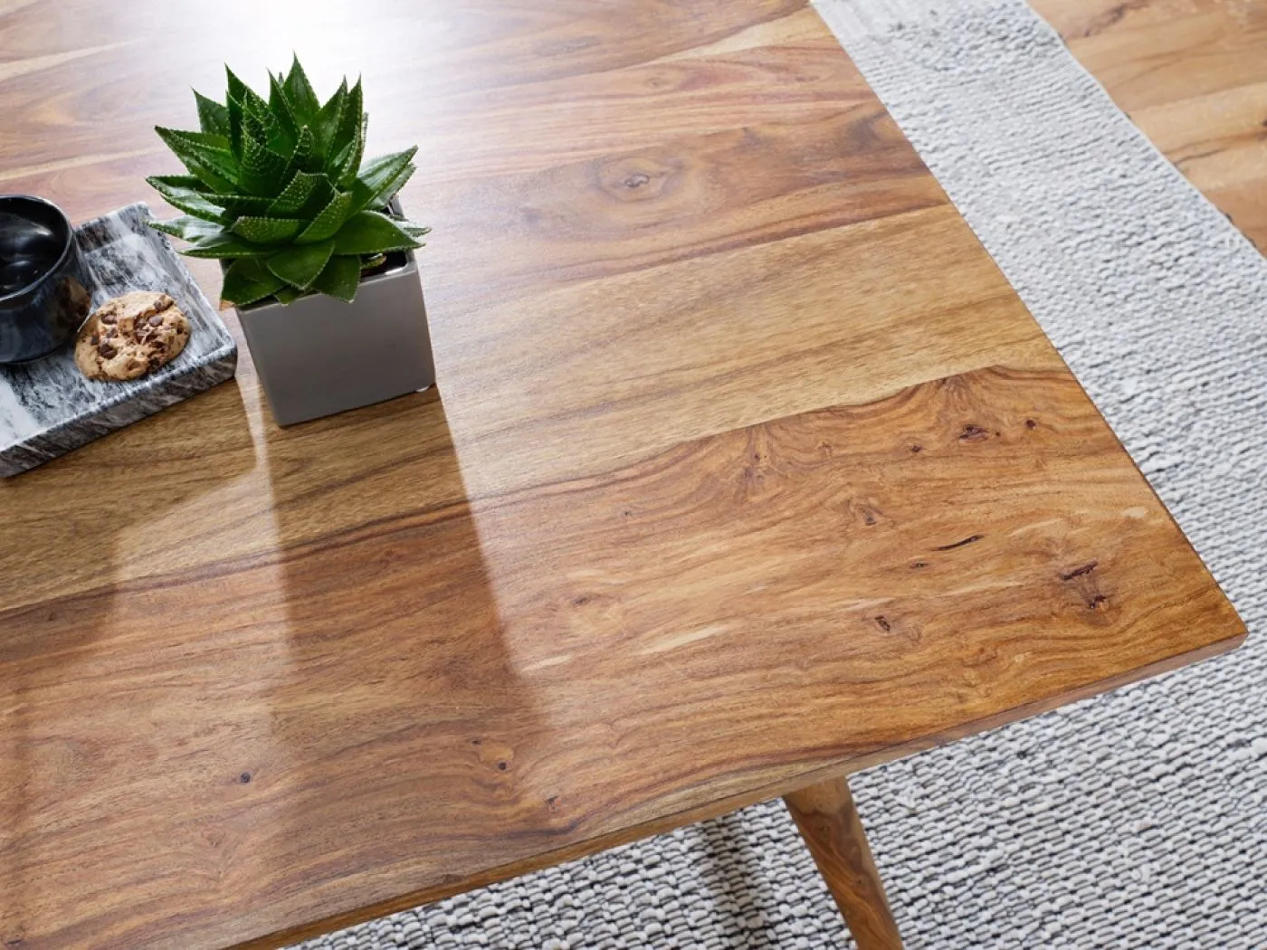 Esstisch Elias | 80x80 | Sheesham Holz massiv | dunkelbraun