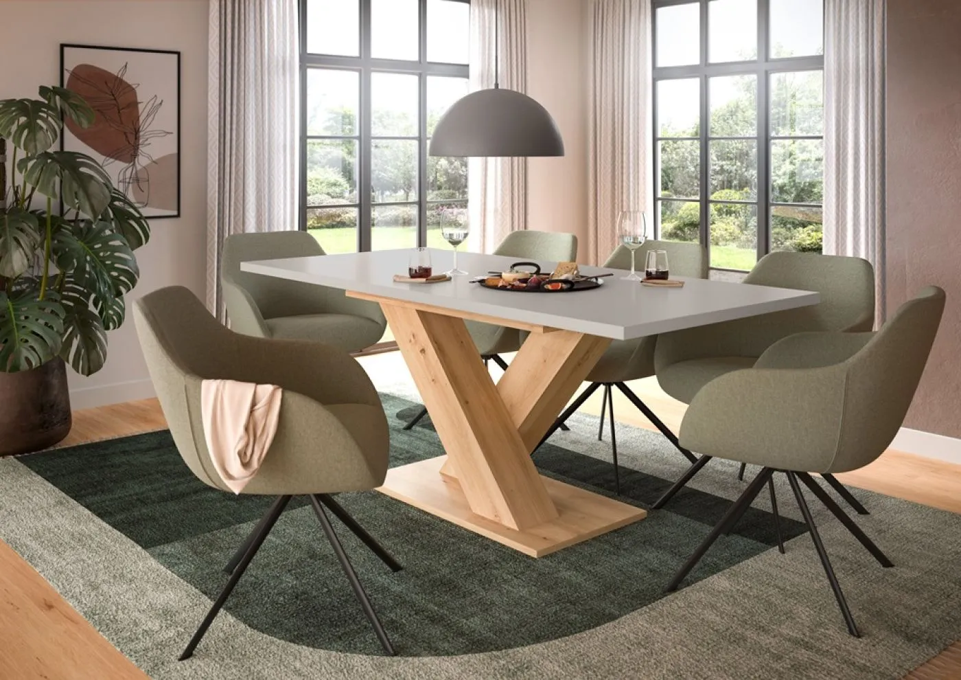 Esstisch Motion 1 | ausziehbar | Kaschmir / Artisan | 150(190)x90