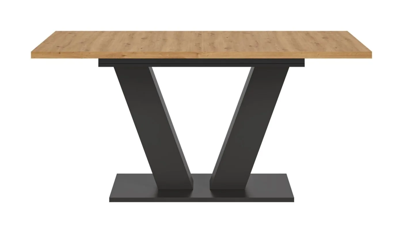 Esstisch Motion | ausziehbar V-Fußgestell Eiche / grau 150(190)x90