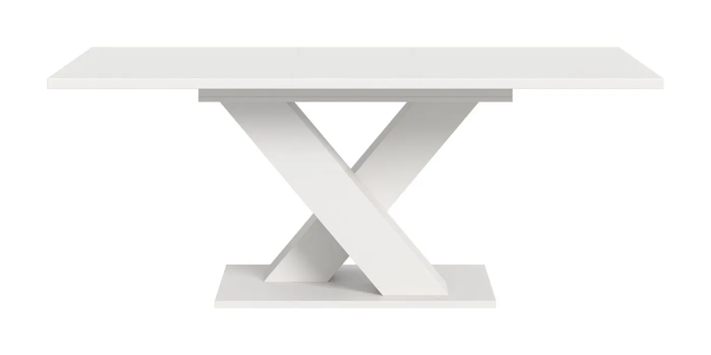 Esstisch Motion | ausziehbar | X-Fußgestell | weiß | 150(190)x90