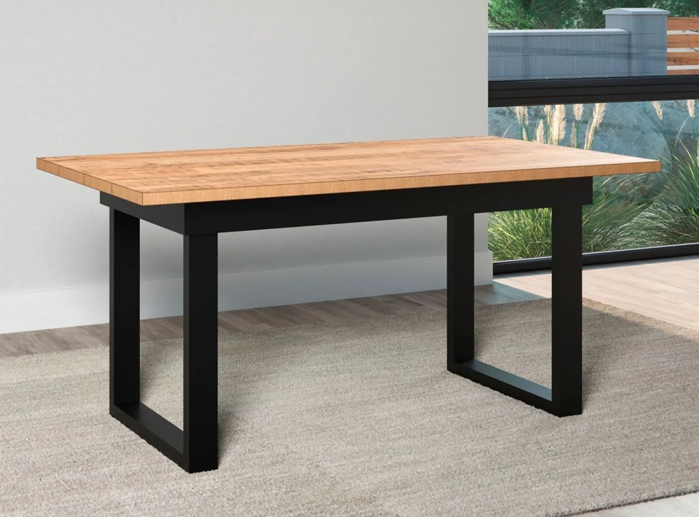 Esstisch Universal | 160 x 90 | Mango / Schwarz