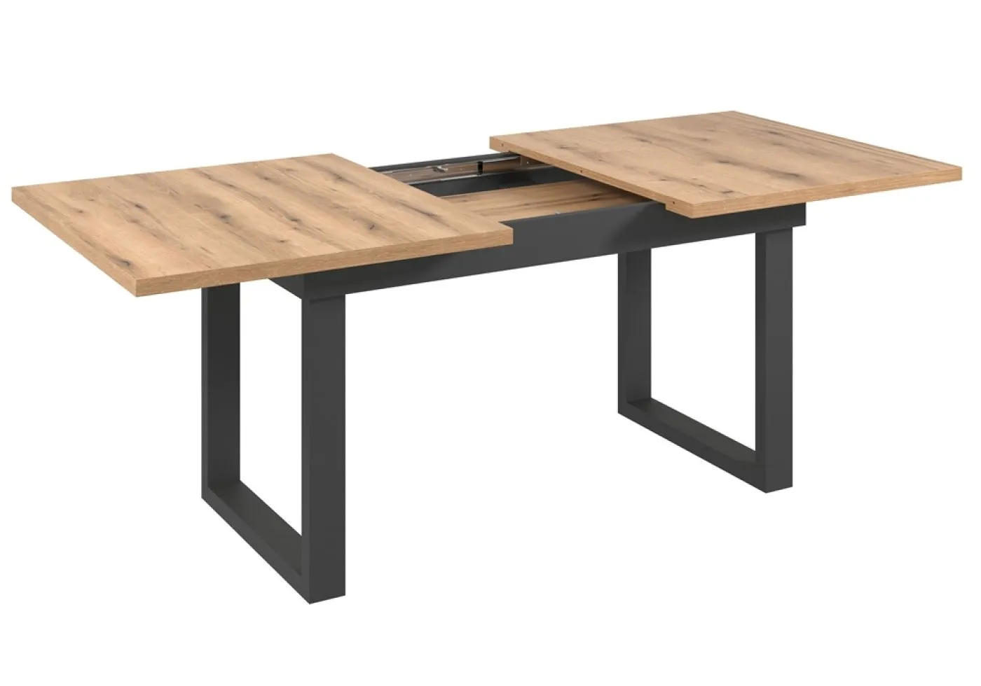 Esstisch Universal | ausziebar | 160 /200) x 90 | Evoke Eiche / Schwarz
