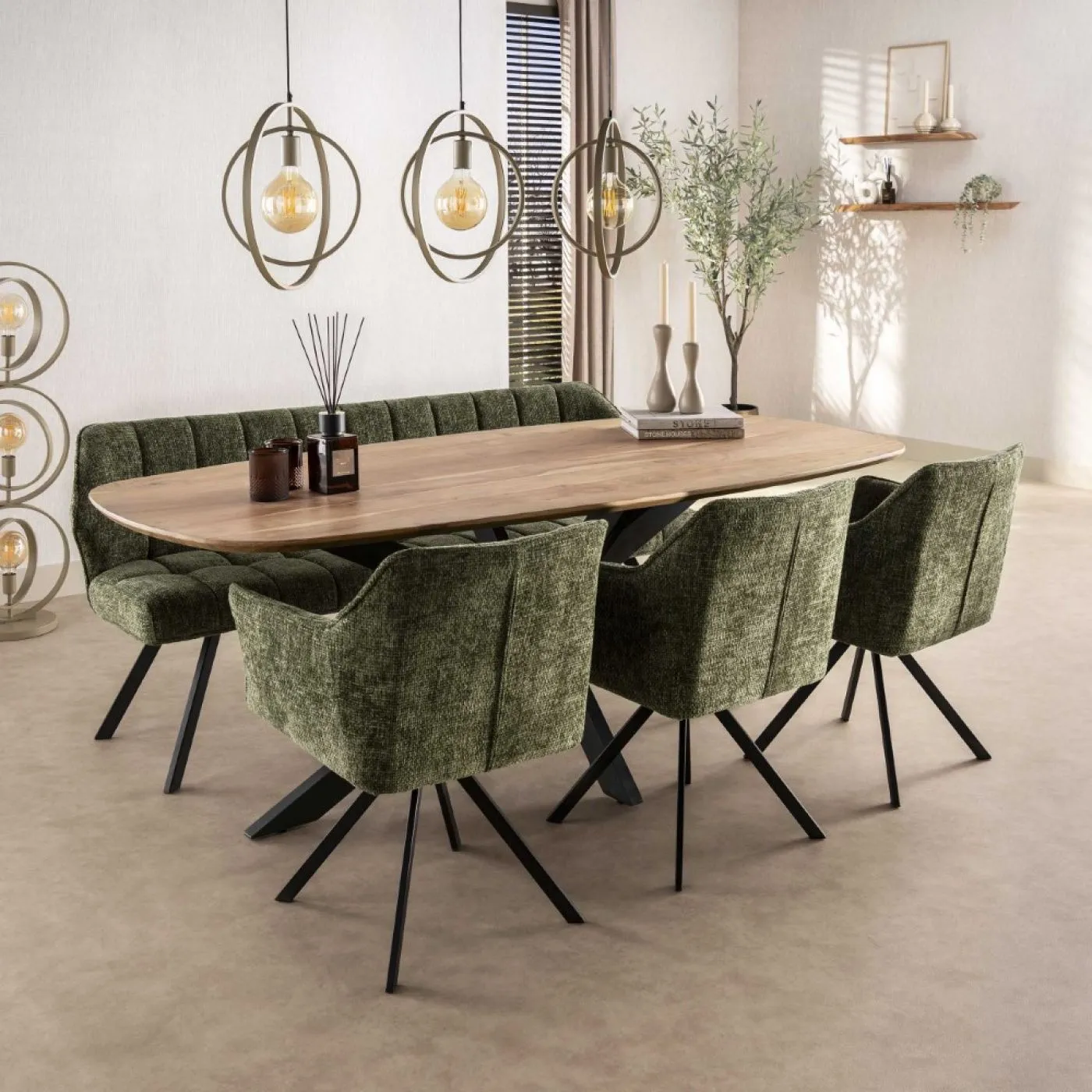 Esszimmerbank Muda | 180cm | Hoven grün