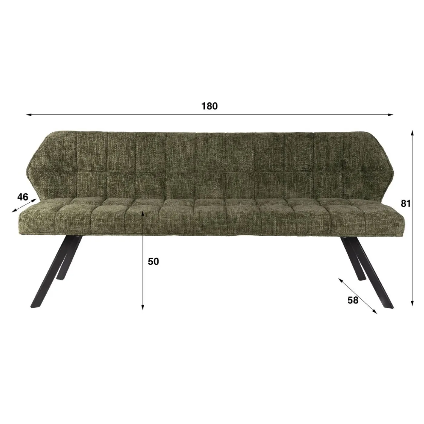 Esszimmerbank Muda | 180cm | Hoven grün