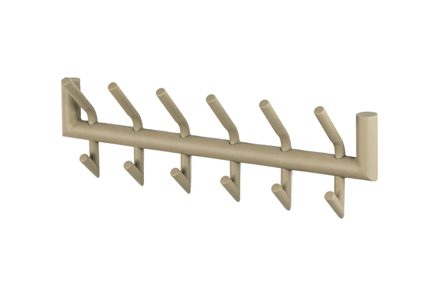 Garderobe Wandgarderobe Torino | 2x6 Haken | Stahl | beige