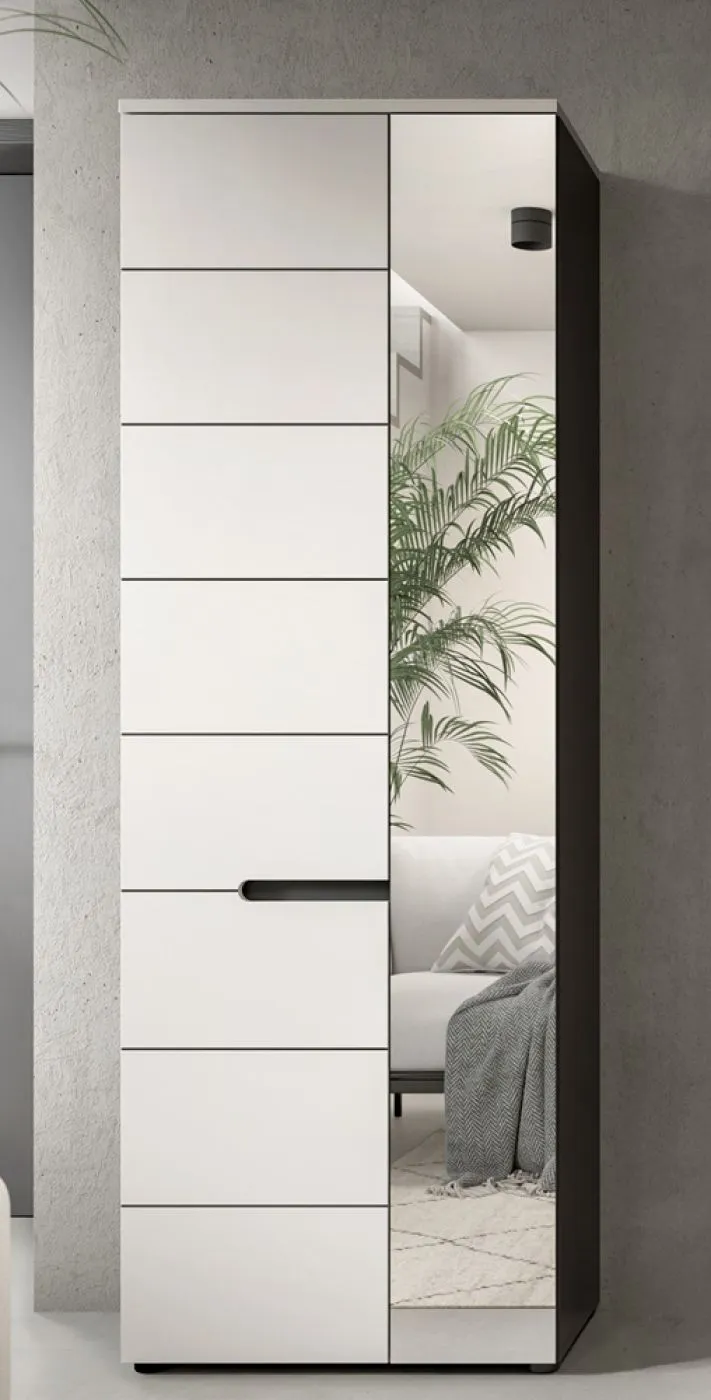 Garderoben-Set Canu 1 | Basalt grau / Weiß | 5-teilig