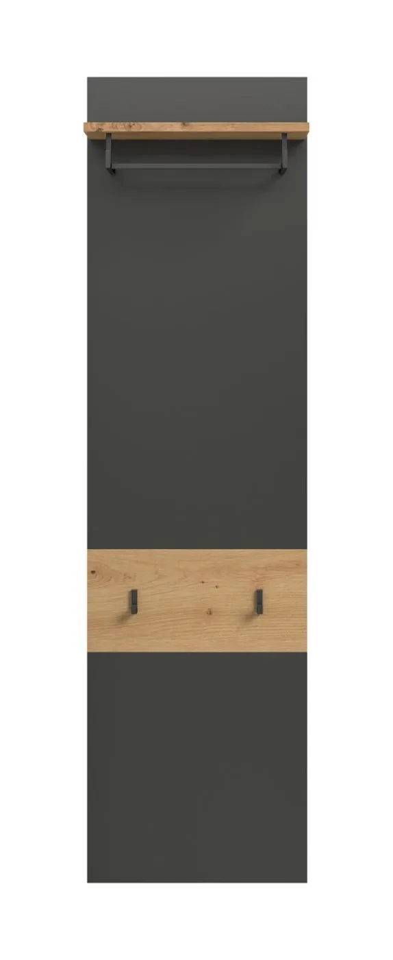 Garderoben-Set Canu 2 | Basalt grau / Artisan | 4-teilig