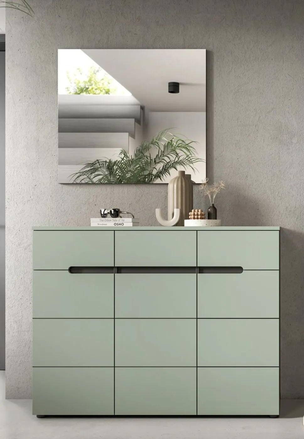 Garderoben-Set Canu 2 | Basalt grau / Smoke Green | 3-teilig
