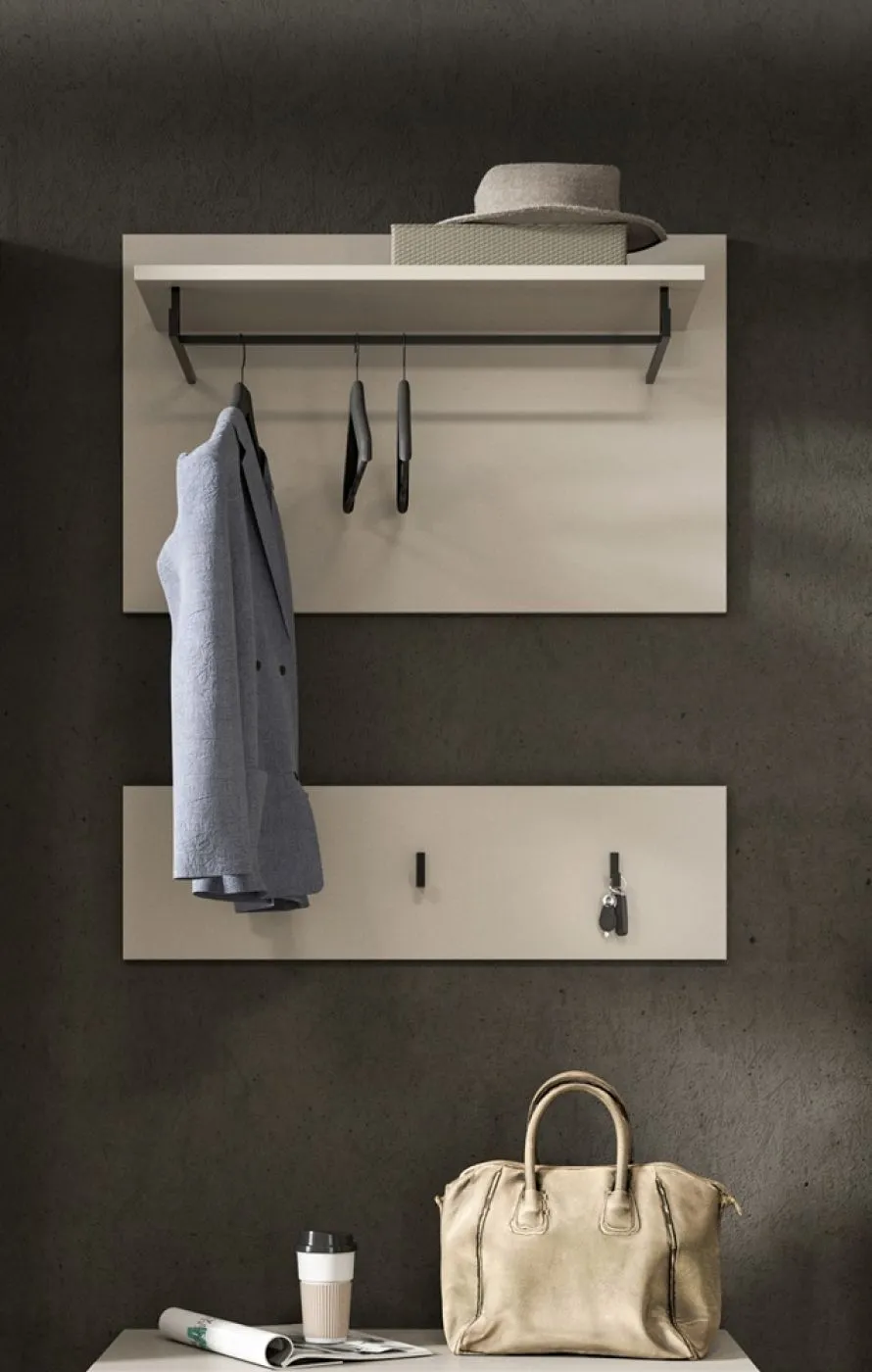 Garderoben-Set Canu | Kaschmir / Basalt grau | 4-teilig mit Sitzkissen