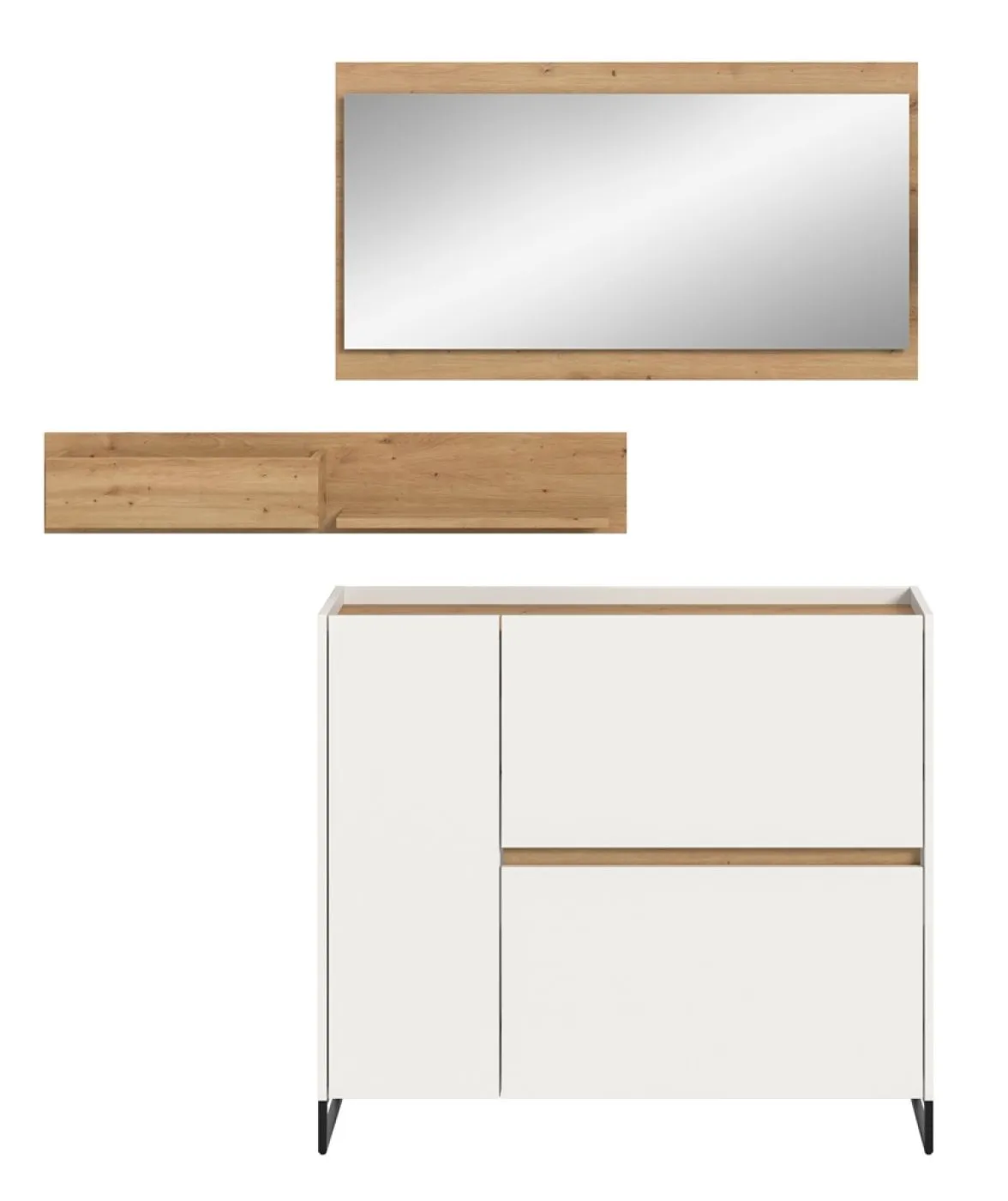 Garderoben-Set Drive 2 | weiß / Artisan Oak | 3-teilig