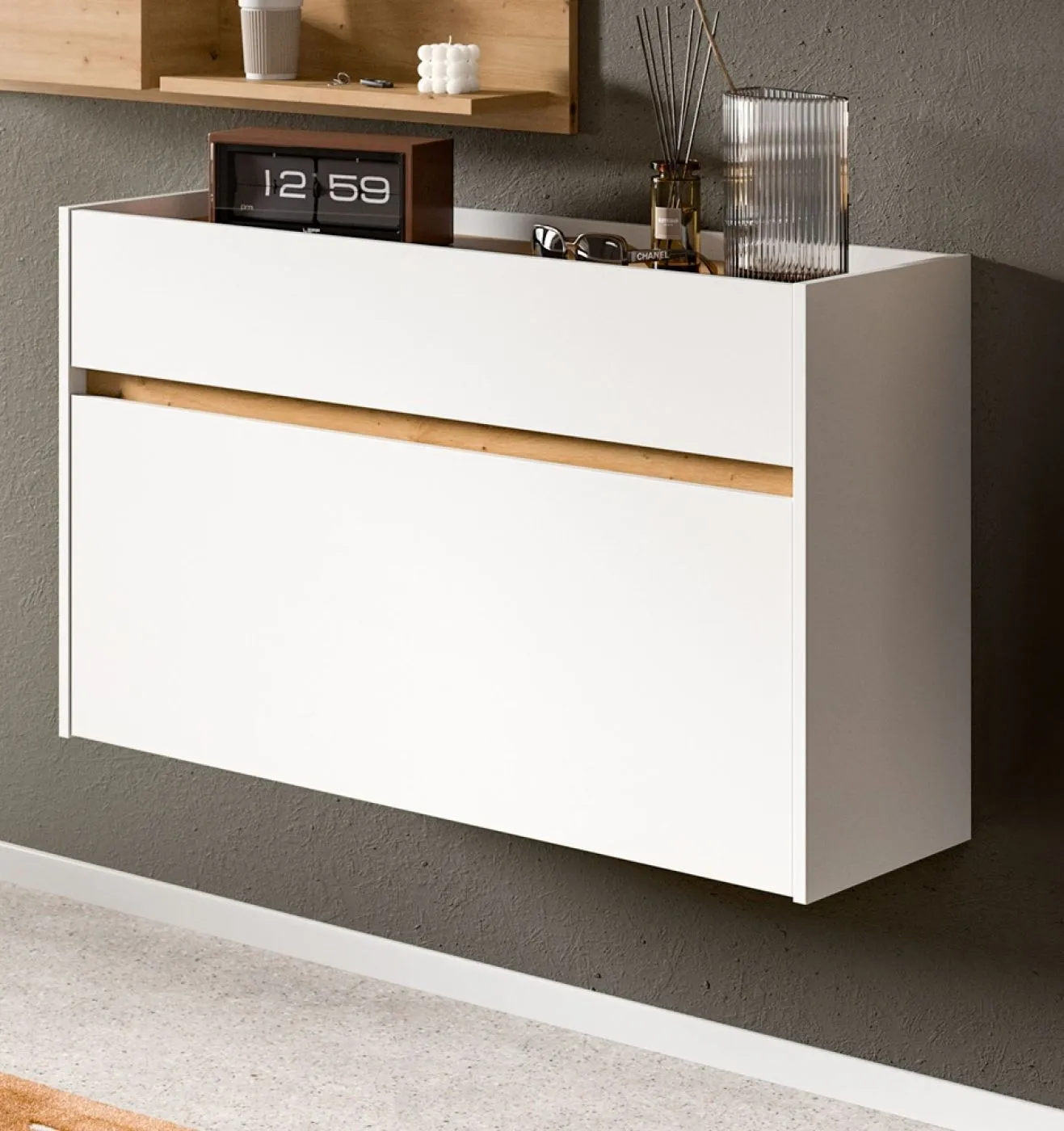Garderoben-Set Drive | weiß / Artisan Oak | 4-teilig