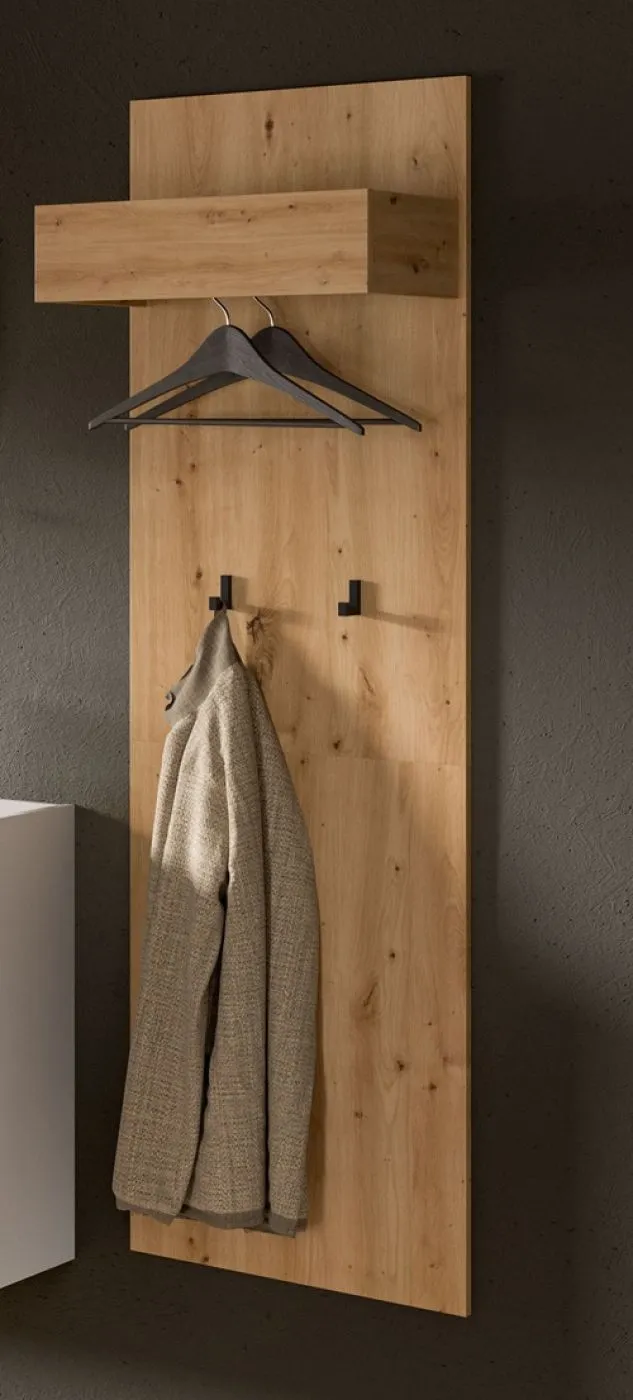 Garderoben-Set Drive | weiß / Artisan Oak | 5-teilig mit Beleuchtung