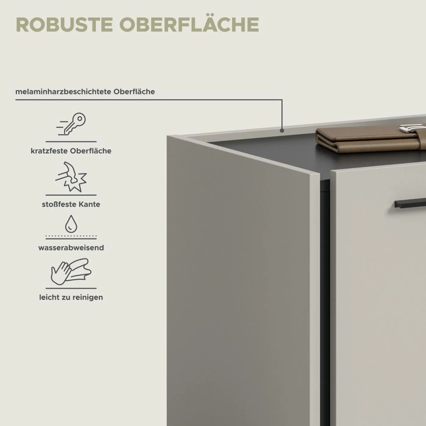 Garderoben-Set Emil | Kaschmir / schwarz | 3-teilig