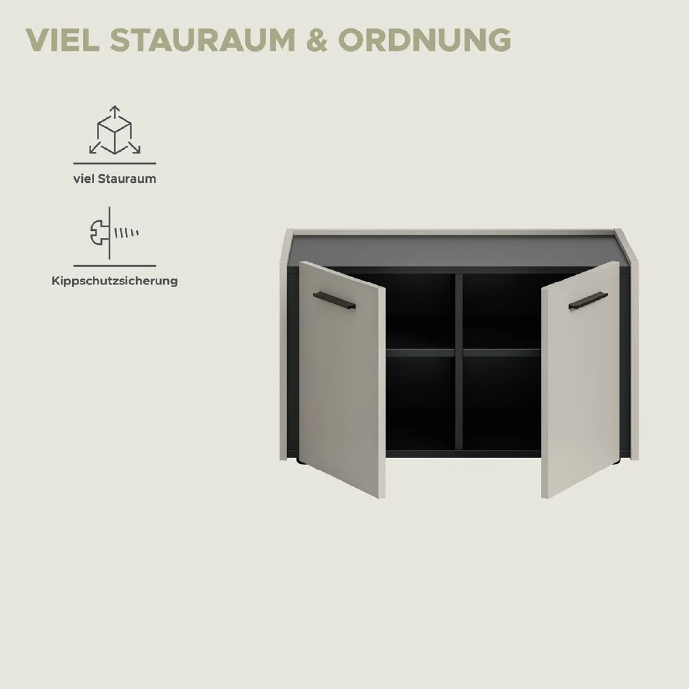 Garderoben-Set Emil | Kaschmir / schwarz | 5-teilig