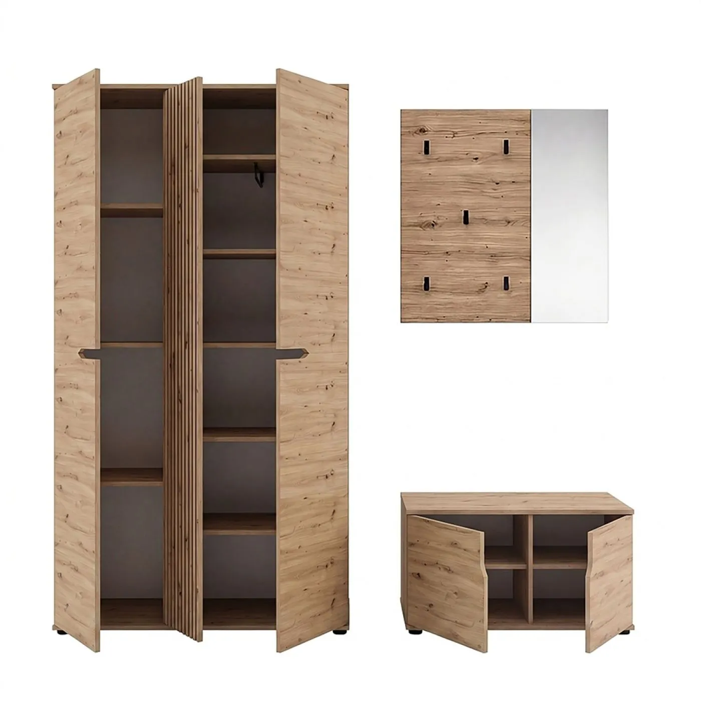 Garderoben-Set Keno 2 | Artisan Eiche | 3-teilig