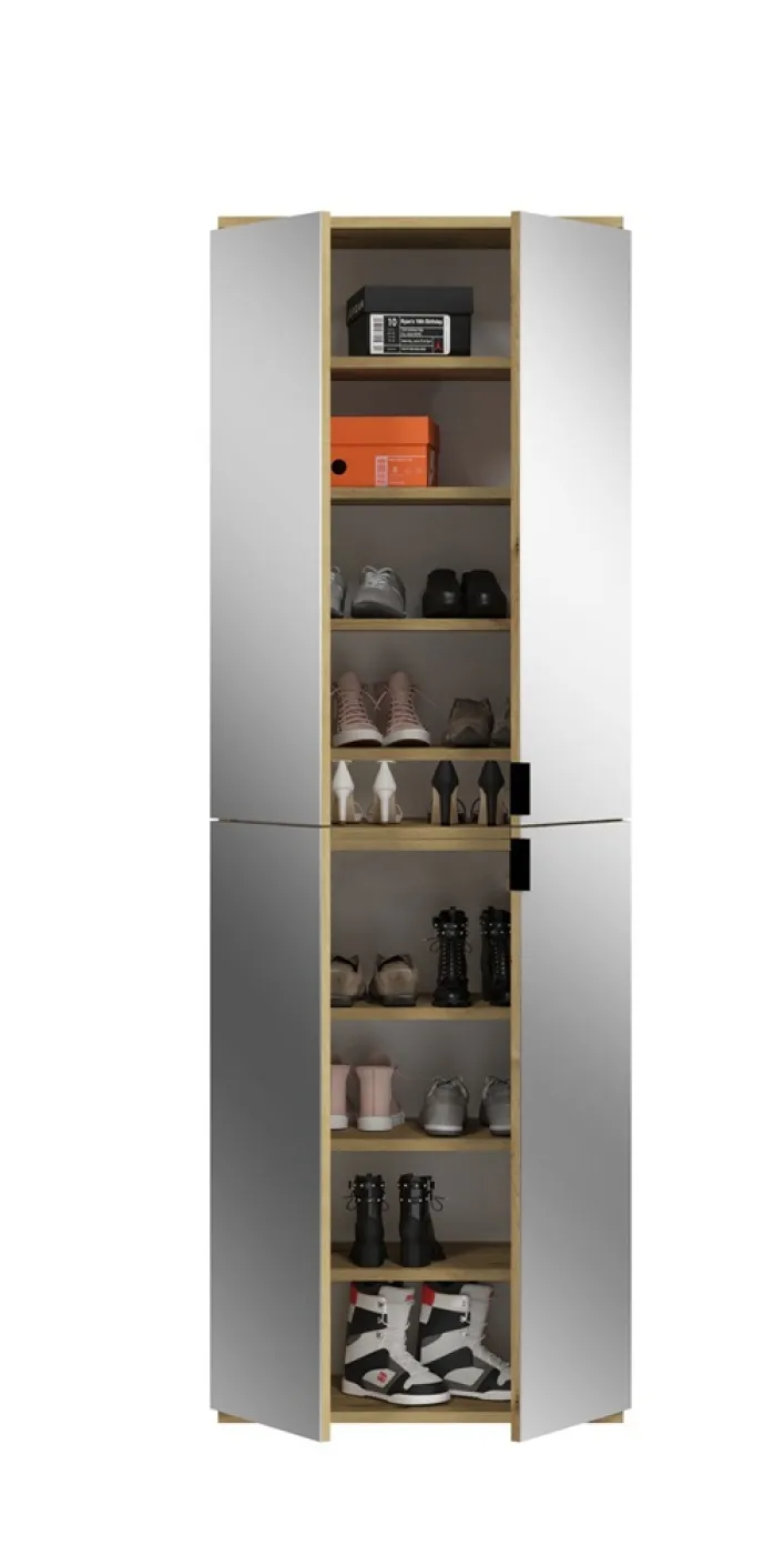 Garderoben Set Projekt X 2 | Artisan Eiche / Spiegeltüren | 4-teilig