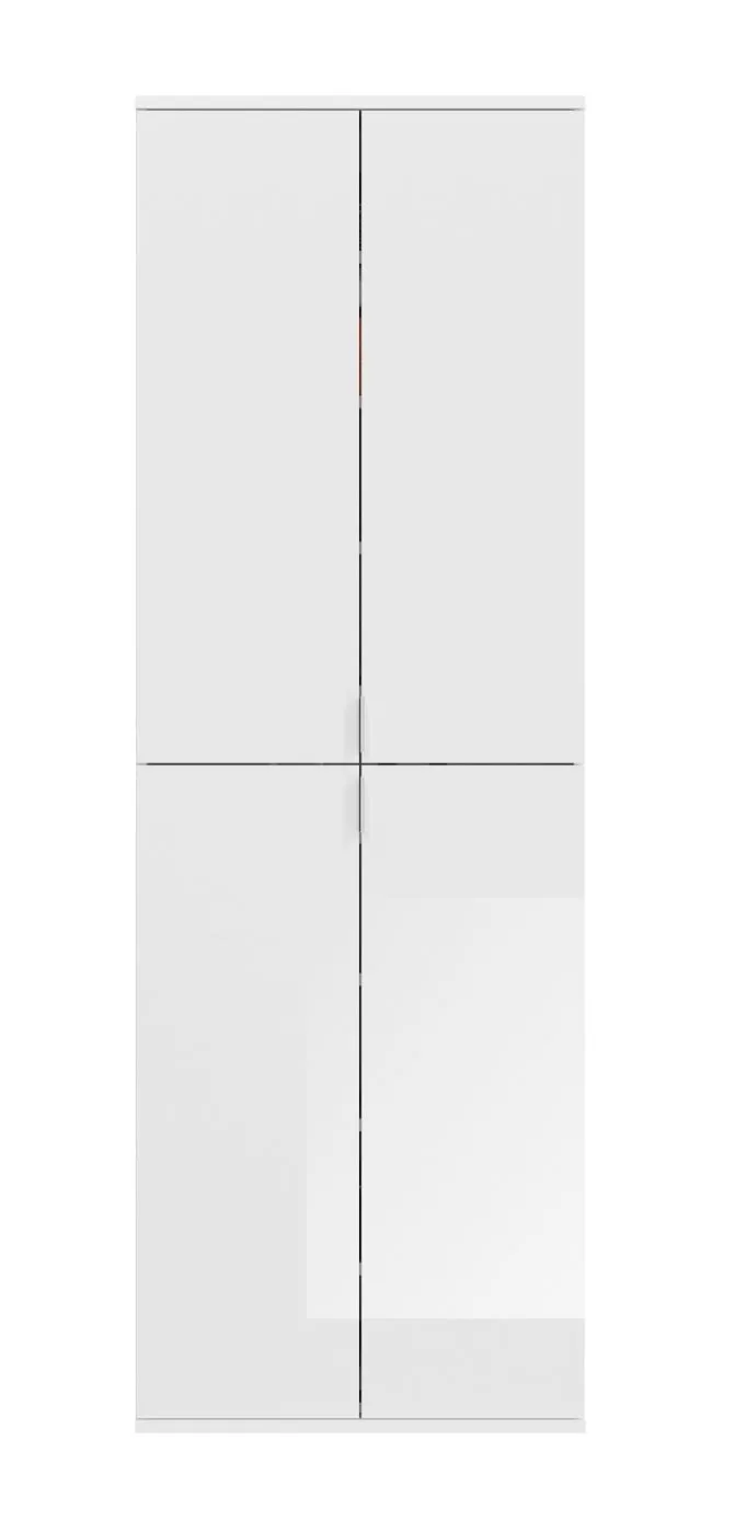Garderoben Set Projekt X 2 | weiß Hochglanz / Spiegeltüren | 4-teilig
