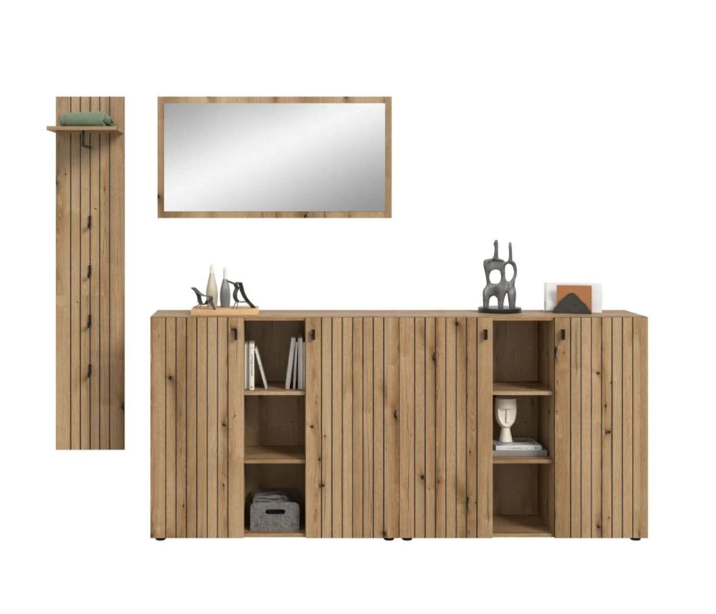 Garderoben-Set Station 5 | Evoke Eiche | 4-teilig