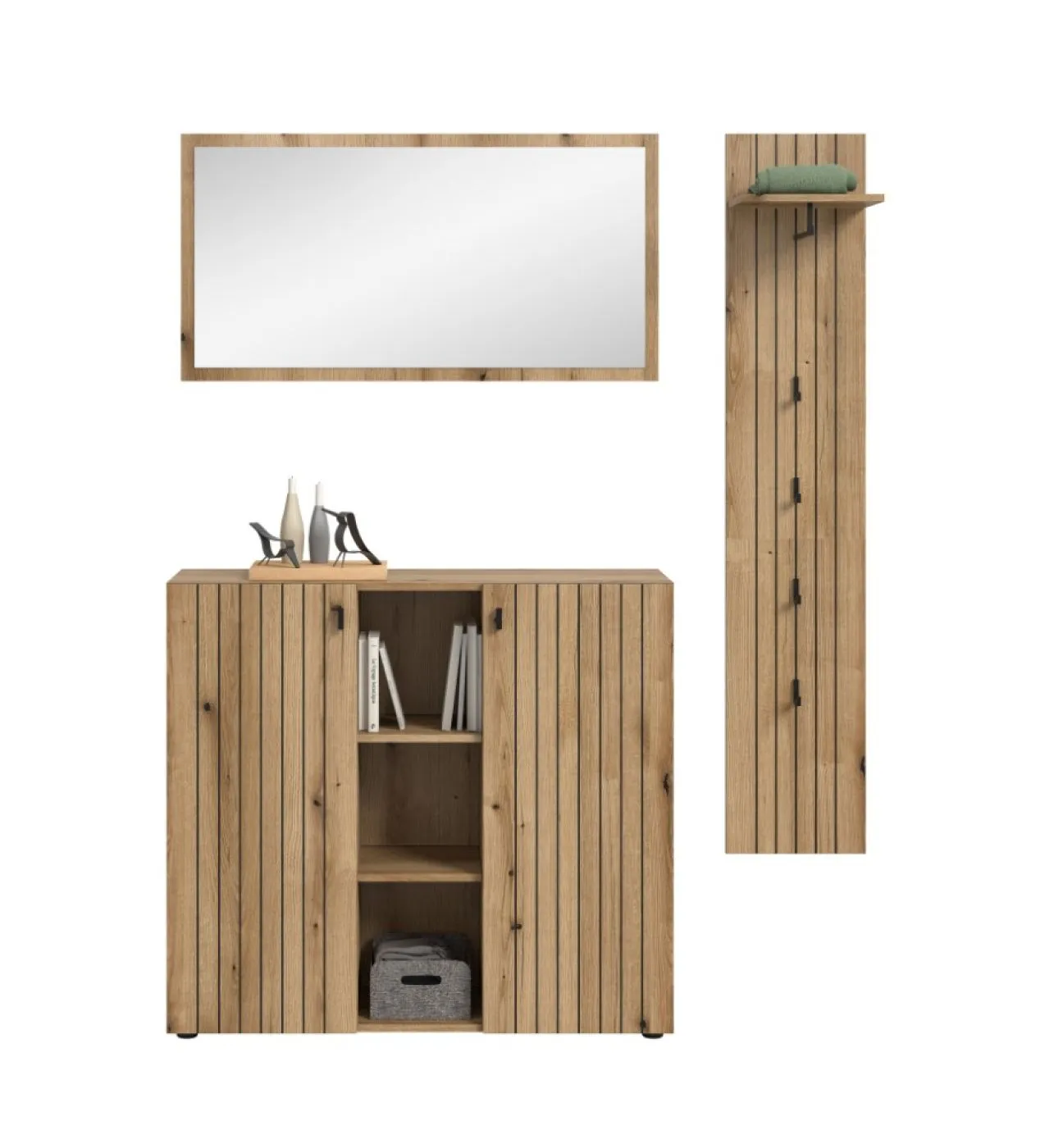 Garderoben-Set Station | Evoke Eiche | 3-teilig
