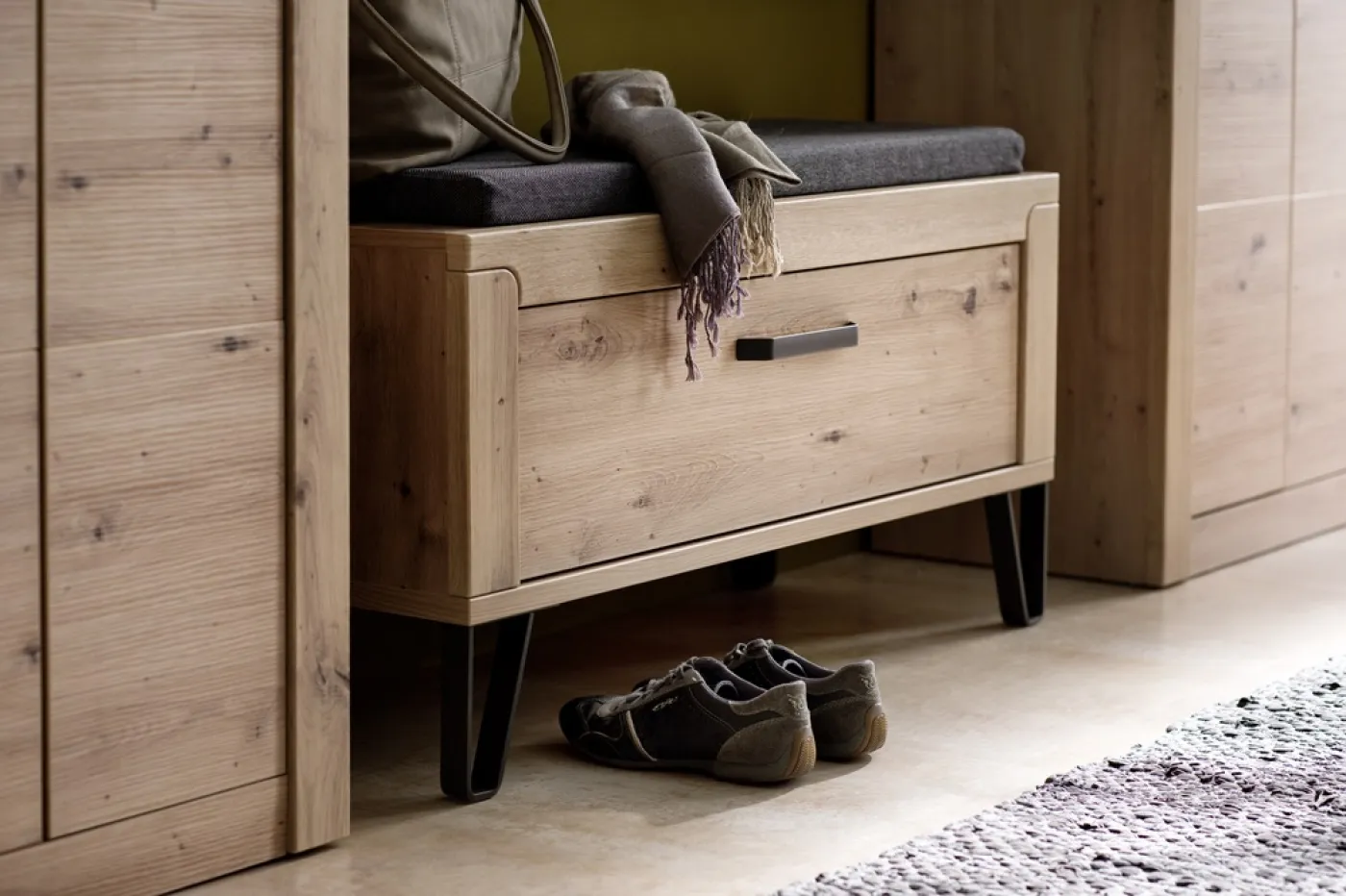 Garderobenbank Incata | Balkeneiche