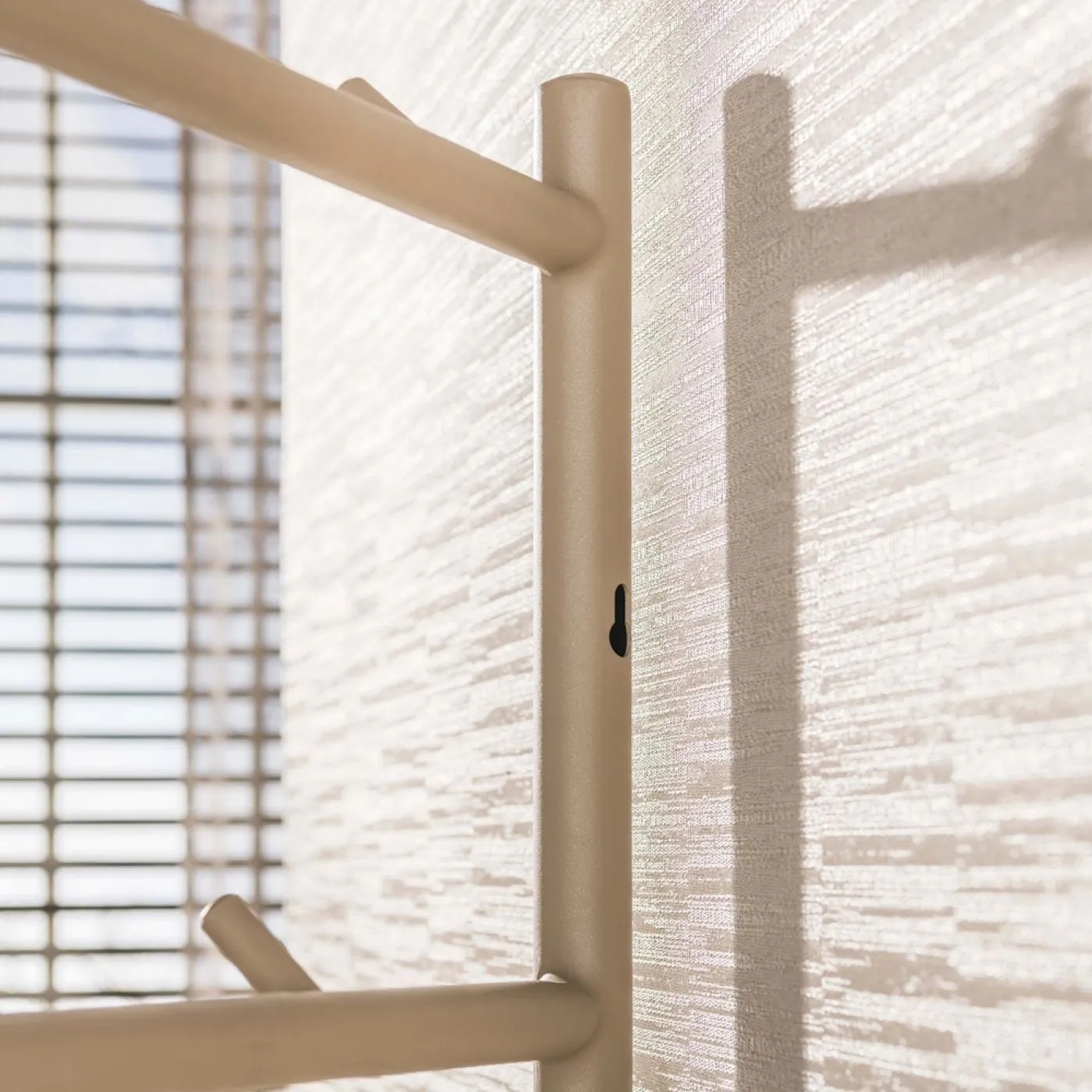 Garderobenbank Shio | 11 Haken | mit Sitzfunktion | beige
