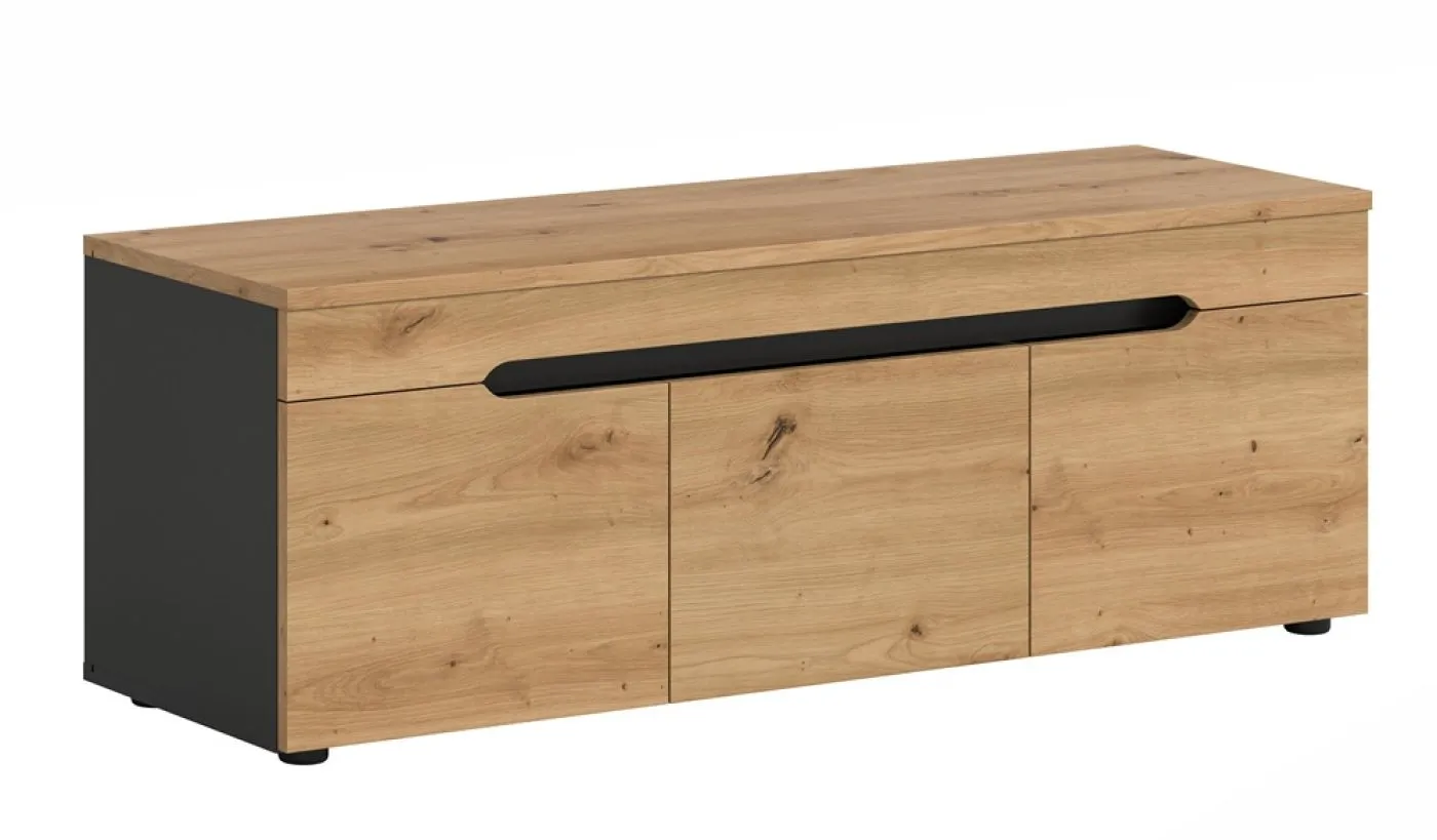 Garderobenbank Sitzbank Canu 1 | Basalt grau /Artisan Eiche ohne