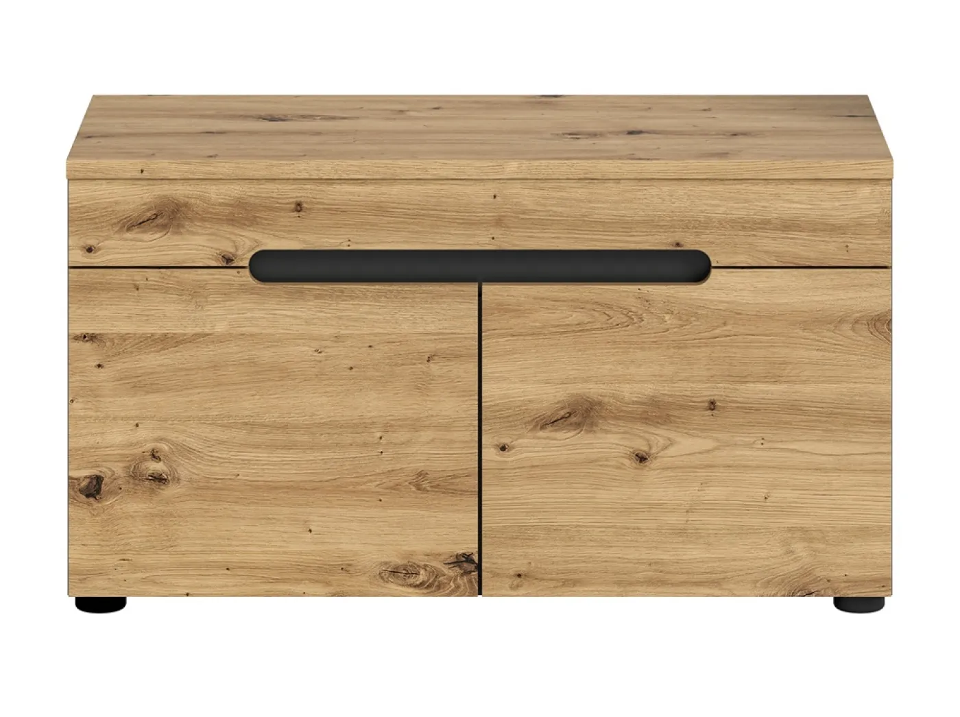 Garderobenbank Sitzbank Canu | grau /Artisan Eiche ohne Sitzkissen