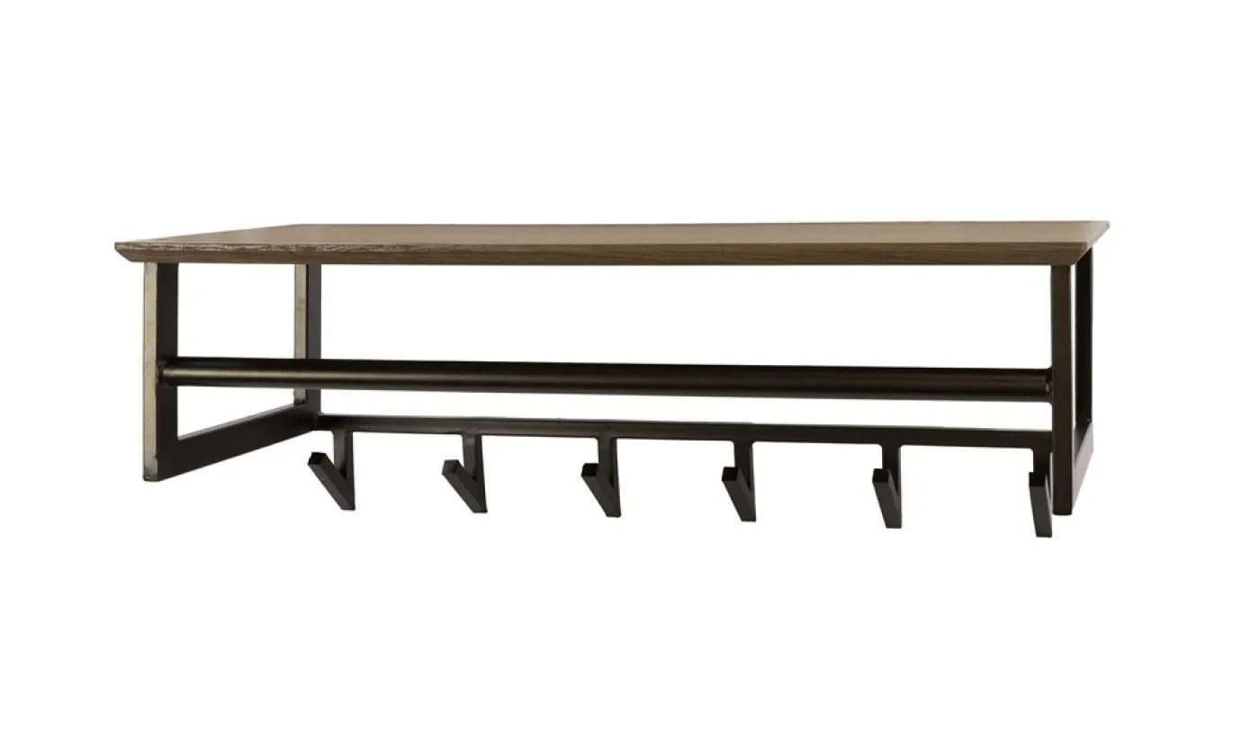 Garderobenpaneel Brika | 6 Haken | Metall | Bronze / Drift brown