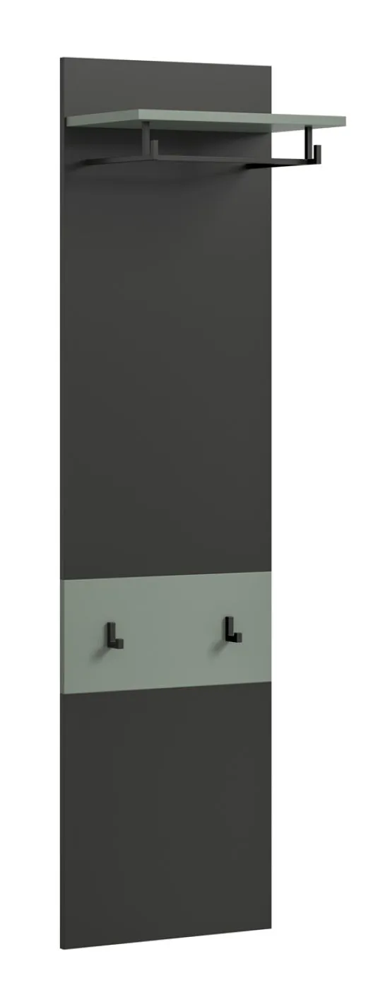 Garderobenpaneel Canu 1 | Smoke Green / Basalt grau