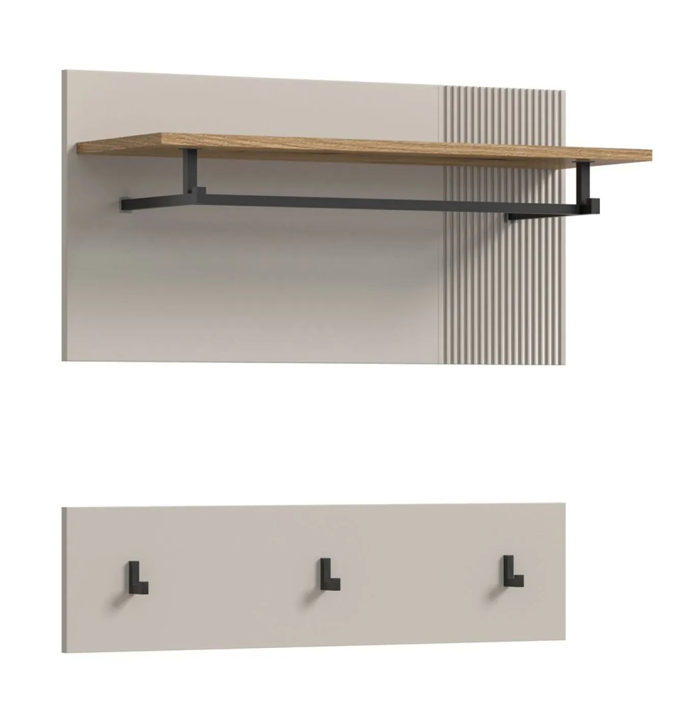 Garderobenpaneel Slide | Kaschmir / Evoke Oak