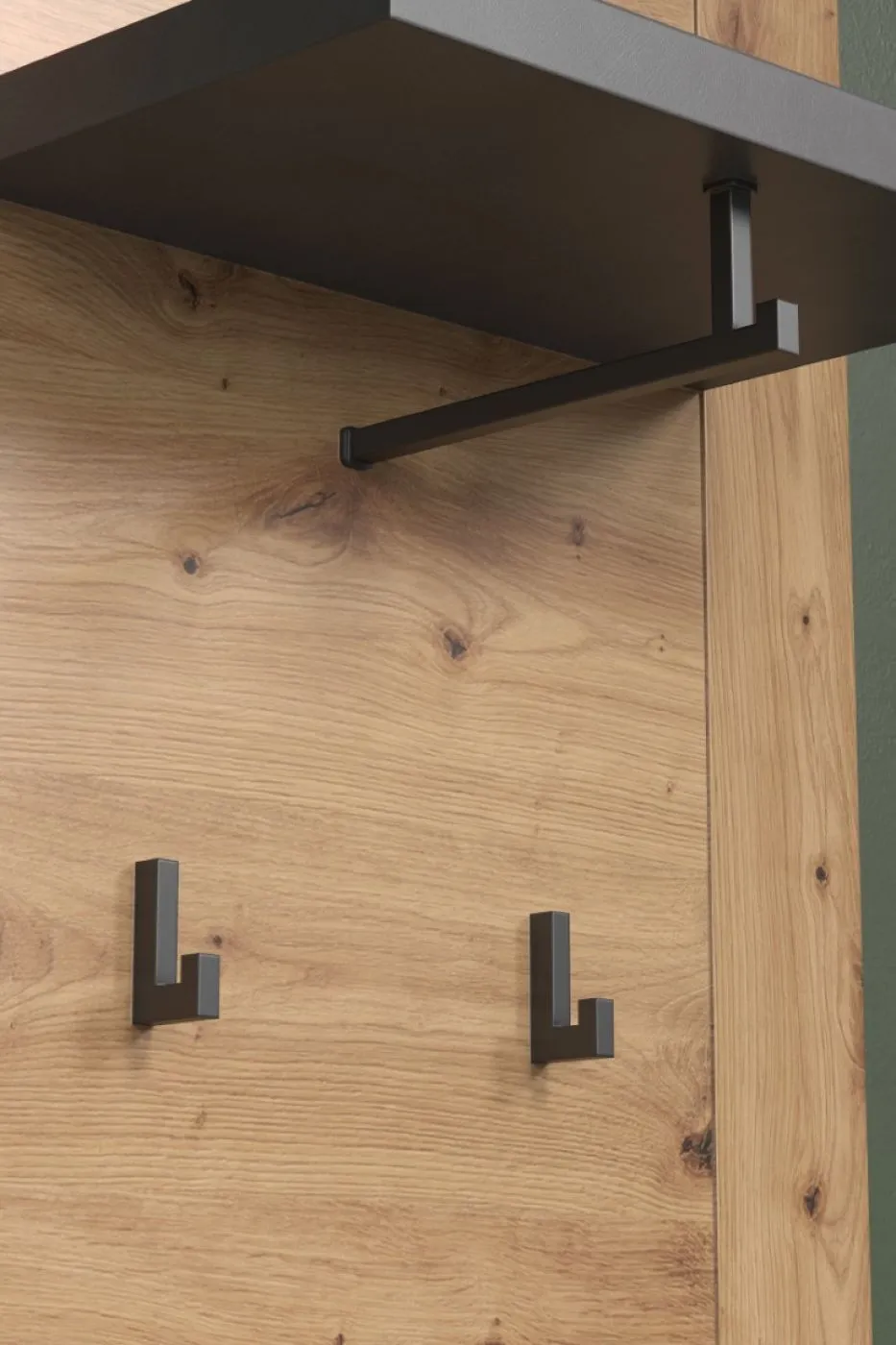 Garderobenpaneel Wandgarderobe Follow | Artisan Eiche / Matera grau