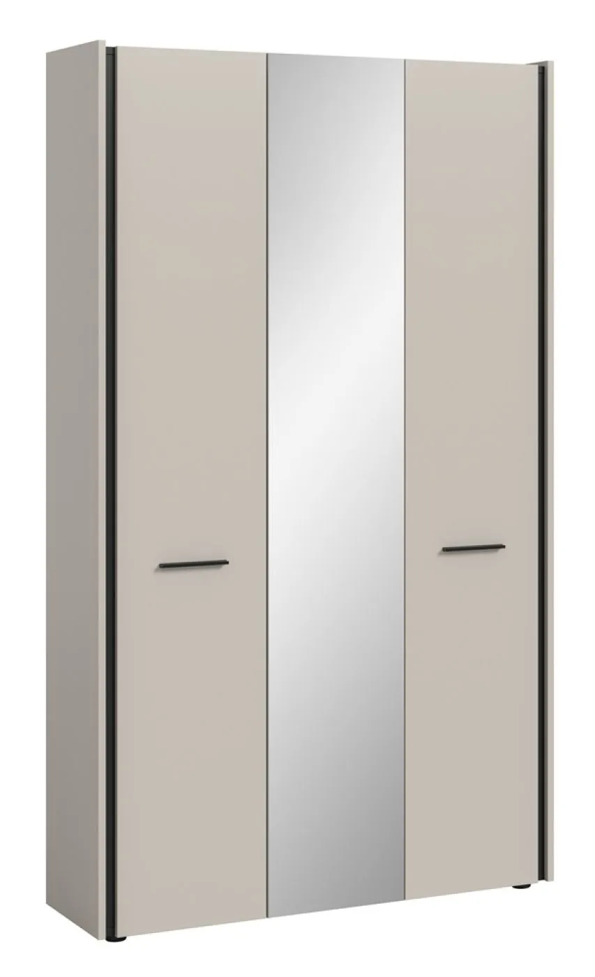 Garderobenschrank Emil | Kaschmir / schwarz