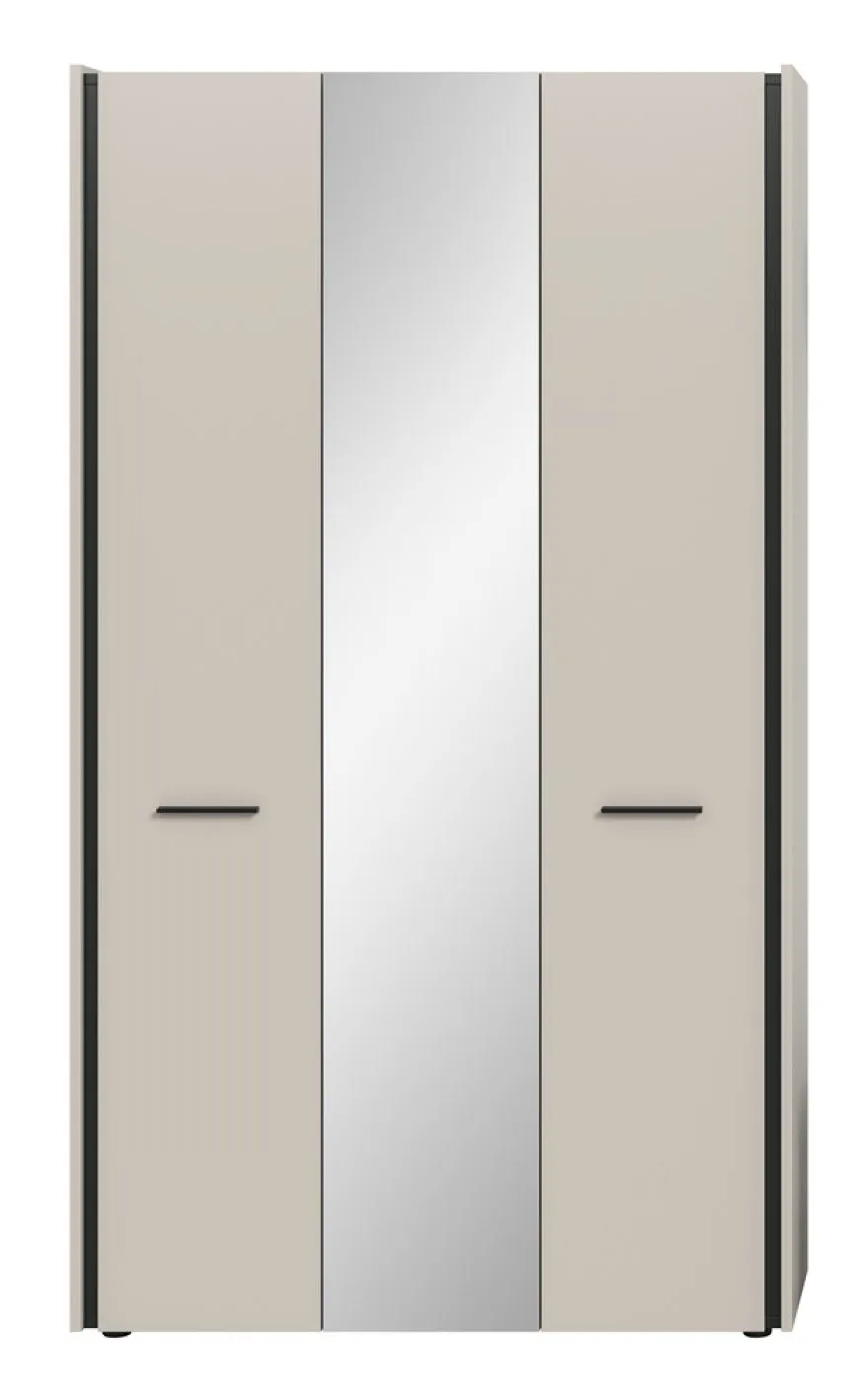 Garderobenschrank Emil | Kaschmir / schwarz